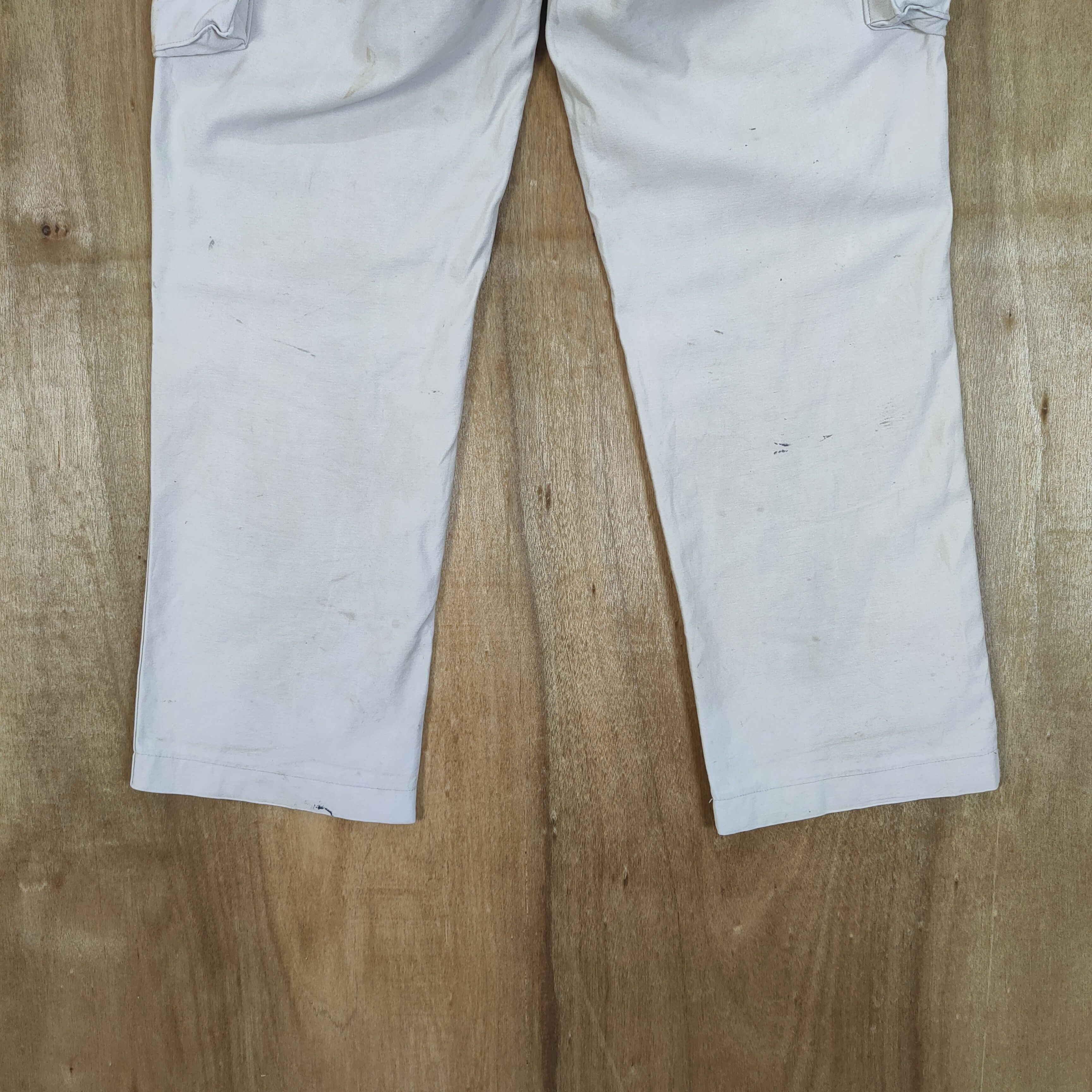 Japanese Brand × White's Boots TORAICHI FADED WHITE VINTAGE WORKWEAR CARGO PANTS Size US 32 / EU 48 - 9 Thumbnail