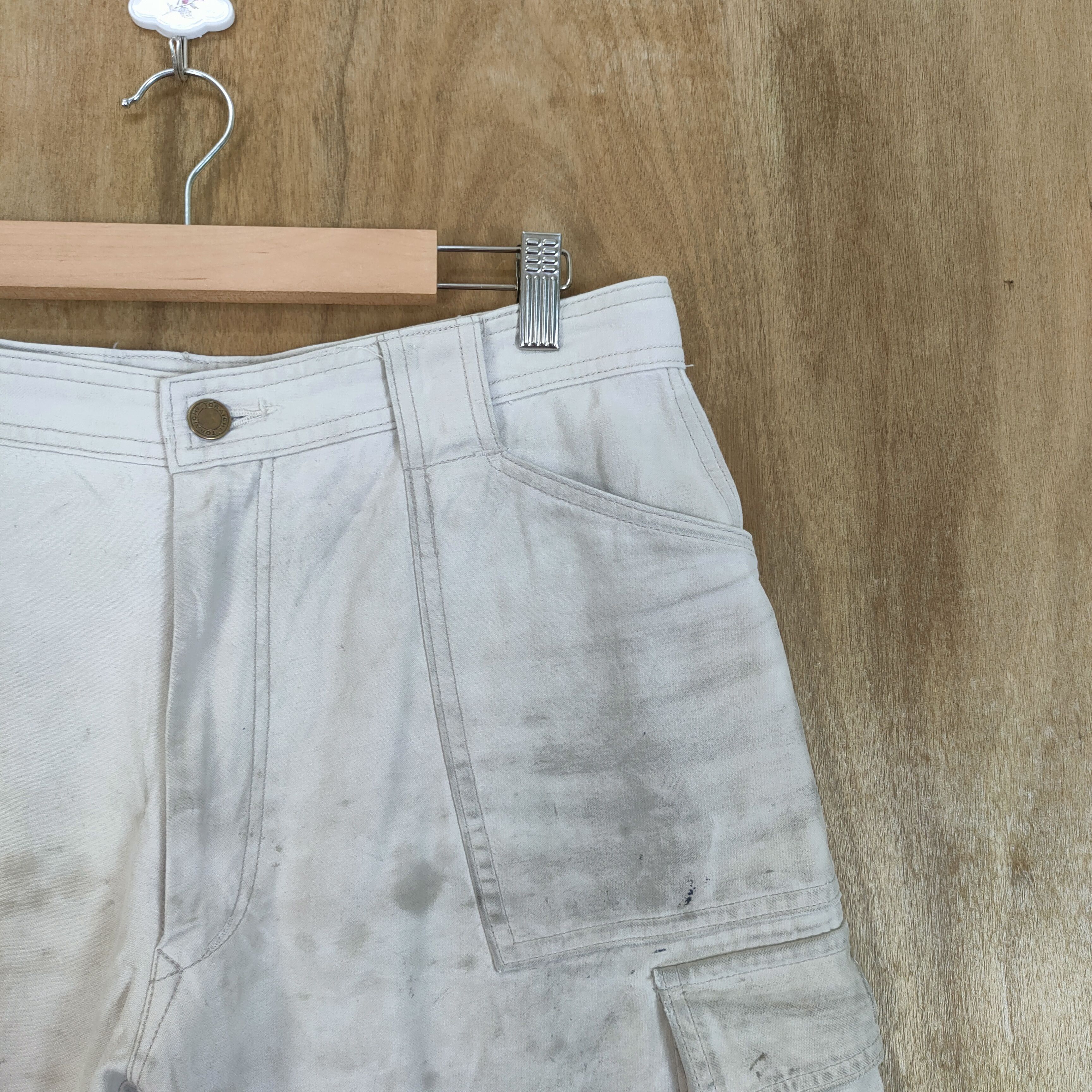 Japanese Brand × White's Boots TORAICHI FADED WHITE VINTAGE WORKWEAR CARGO PANTS Size US 32 / EU 48 - 6 Thumbnail
