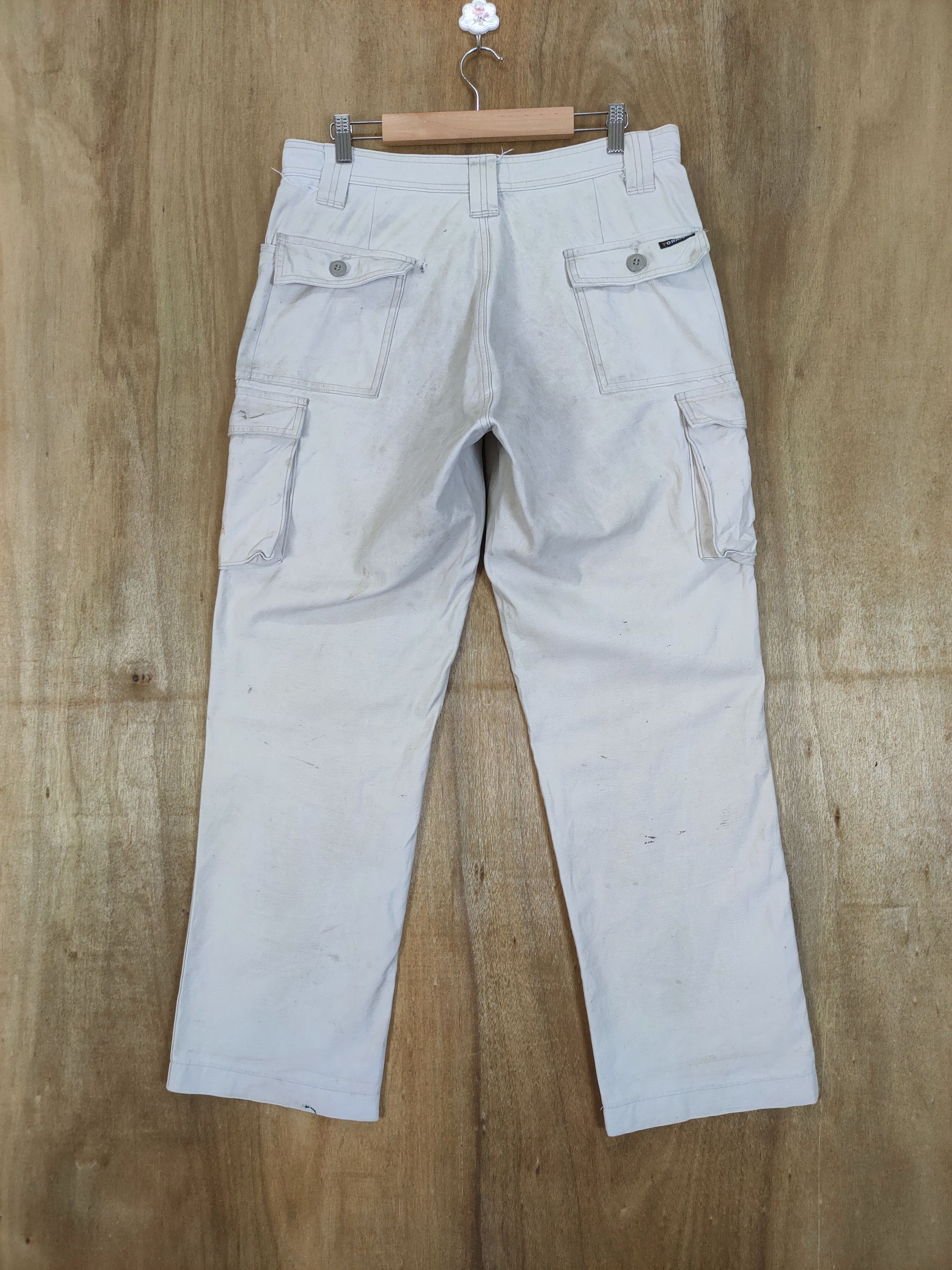 Japanese Brand × White's Boots TORAICHI FADED WHITE VINTAGE WORKWEAR CARGO PANTS Size US 32 / EU 48 - 7 Thumbnail