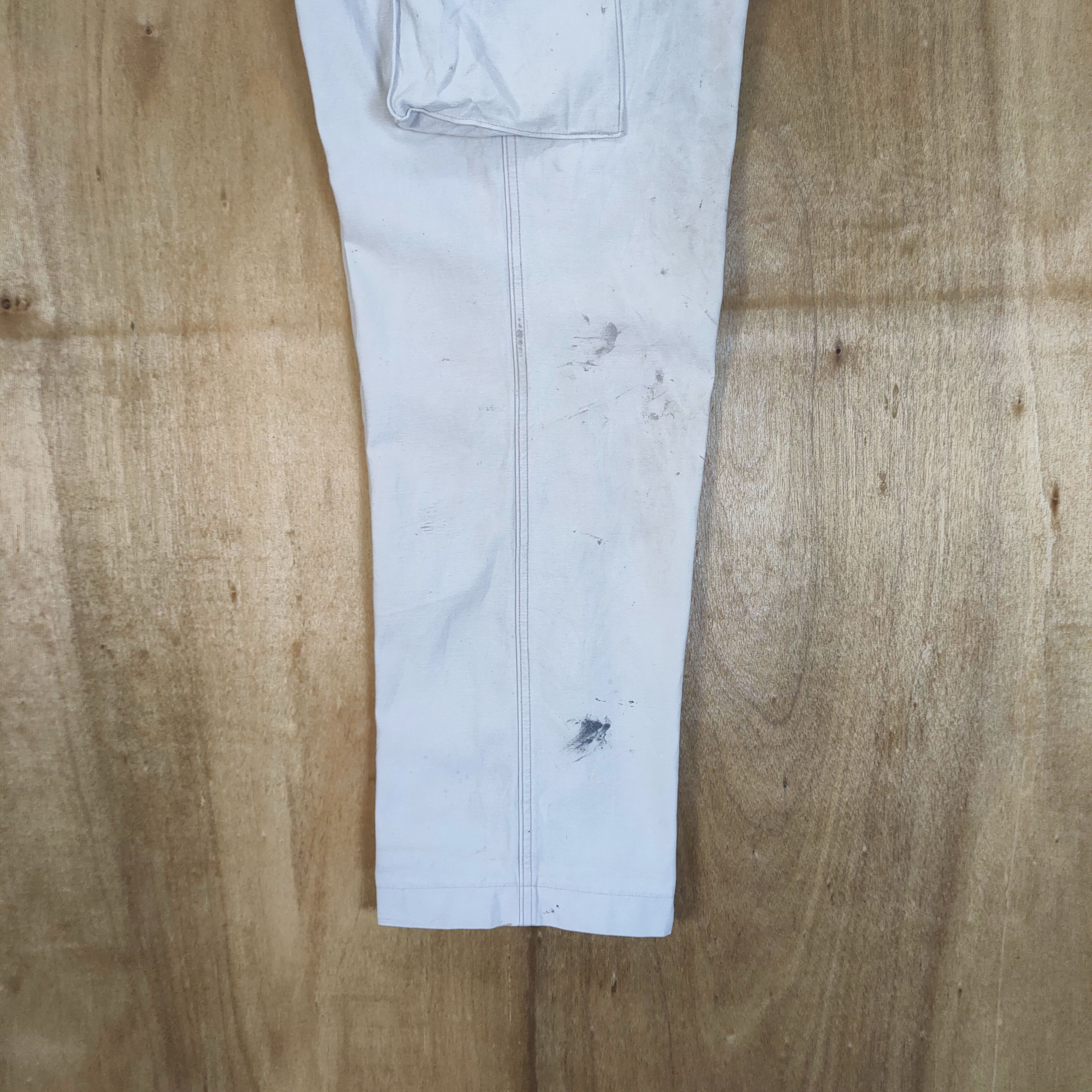 Japanese Brand × White's Boots TORAICHI FADED WHITE VINTAGE WORKWEAR CARGO PANTS Size US 32 / EU 48 - 14 Thumbnail