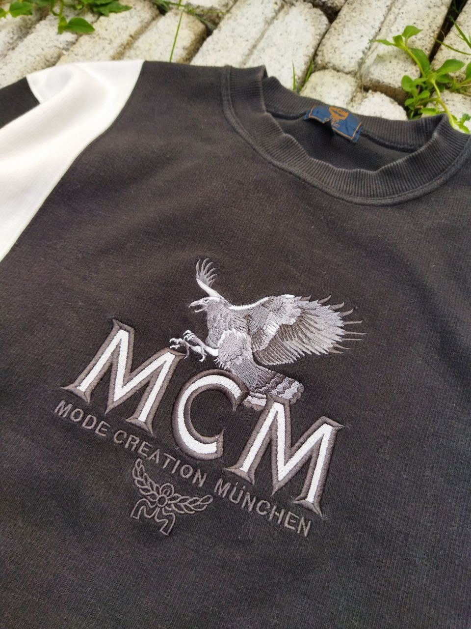 MCM MCM Spellout Big Logo Distressed Sweatshirt Size US XXL / EU 58 / 5 - 7 Thumbnail