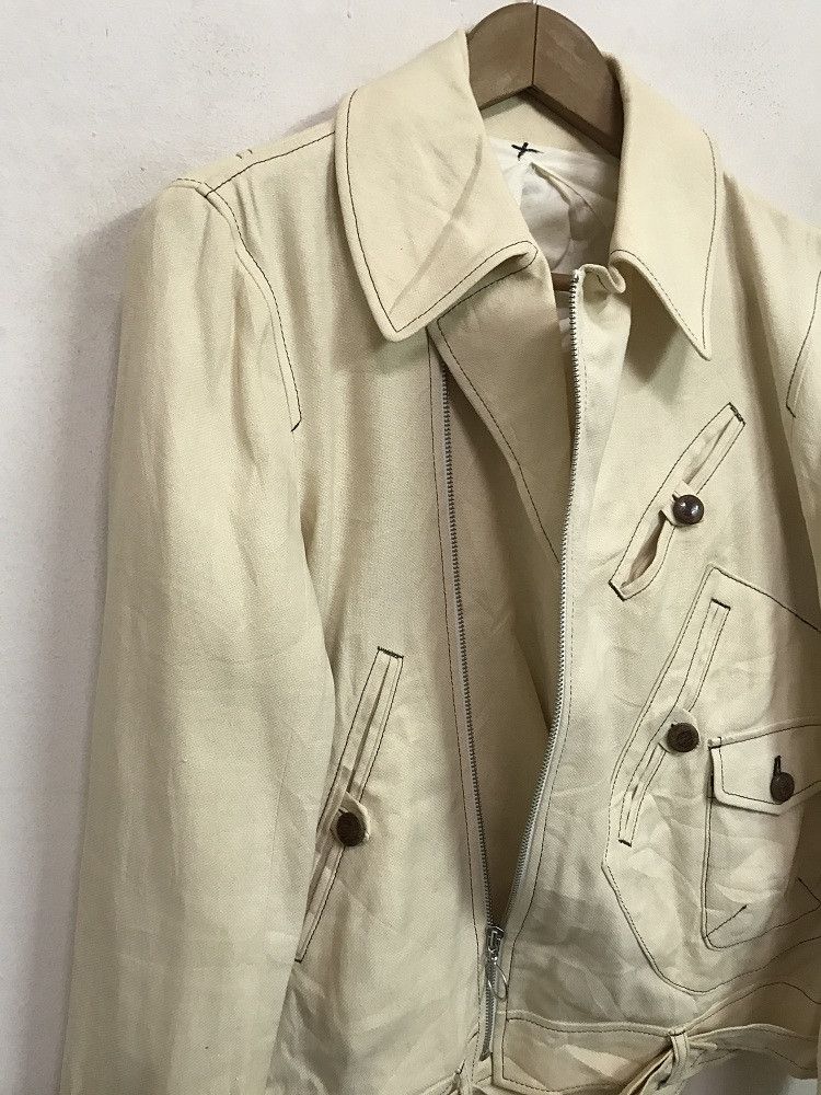 ADAM ET ROPE LINEN moto ann demeulemeester style jacket yohji bomber Size US M / EU 48-50 / 2 - 4 Thumbnail