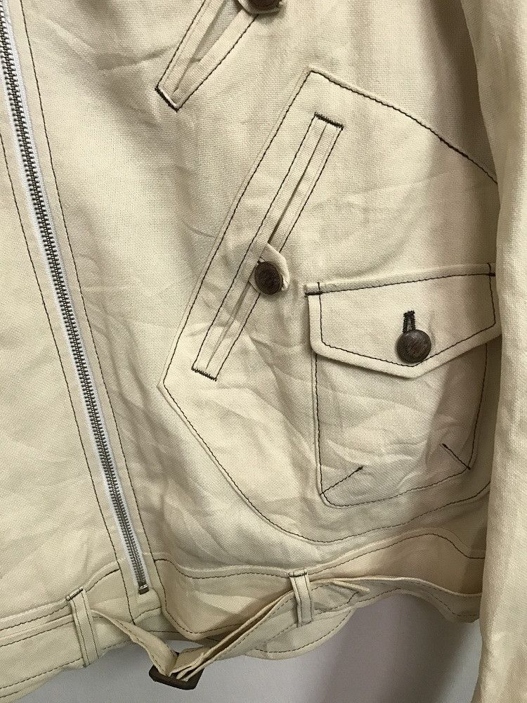 ADAM ET ROPE LINEN moto ann demeulemeester style jacket yohji bomber Size US M / EU 48-50 / 2 - 3 Thumbnail