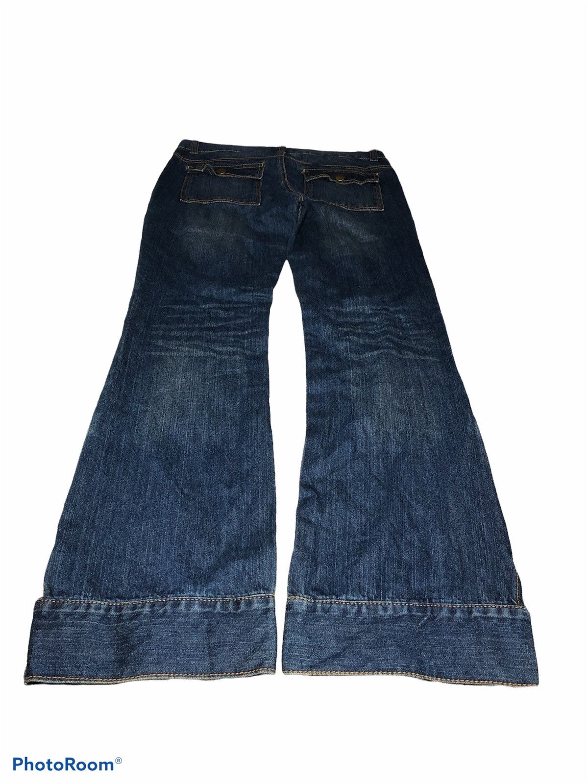 Japanese Brand FLARED⚡️SOUL FRANKY DENIM BUSHPANTS Size US 32 / EU 48 - 3 Thumbnail