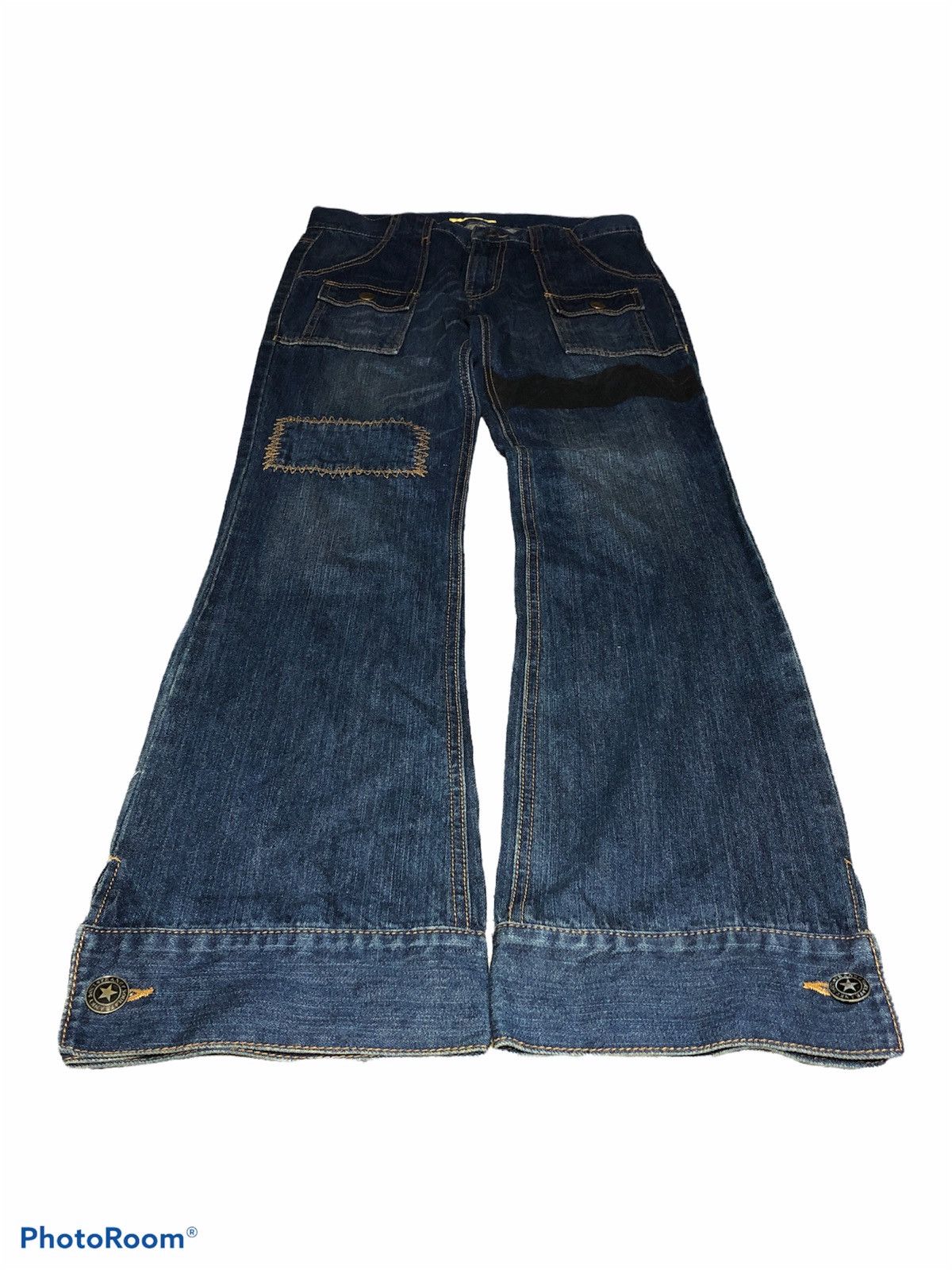 Japanese Brand FLARED⚡️SOUL FRANKY DENIM BUSHPANTS Size US 32 / EU 48 - 4 Thumbnail