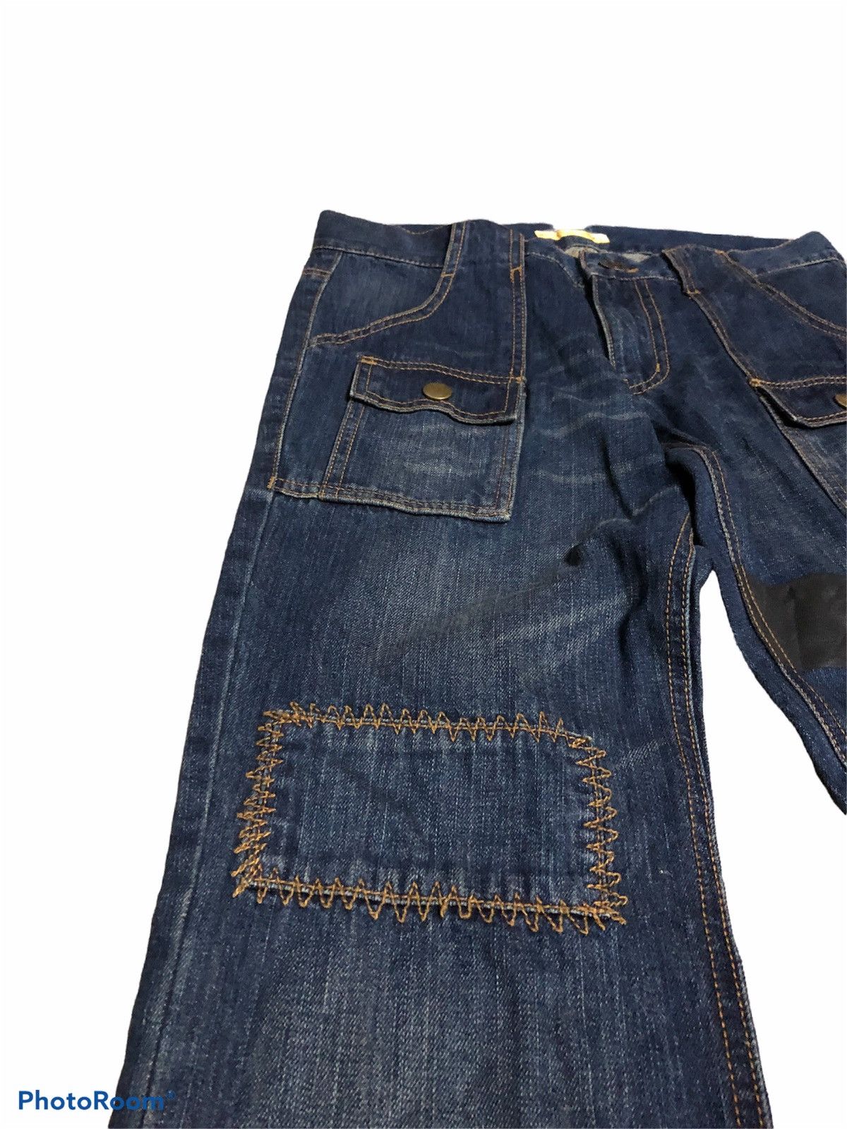 Japanese Brand FLARED⚡️SOUL FRANKY DENIM BUSHPANTS Size US 32 / EU 48 - 6 Thumbnail