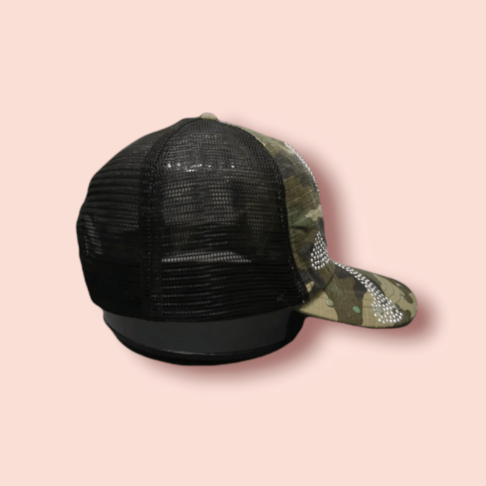 Seditionaries STUDDED SKULL & BONES CAMO TRUCKER SNAPBACK Size ONE SIZE - 7 Thumbnail