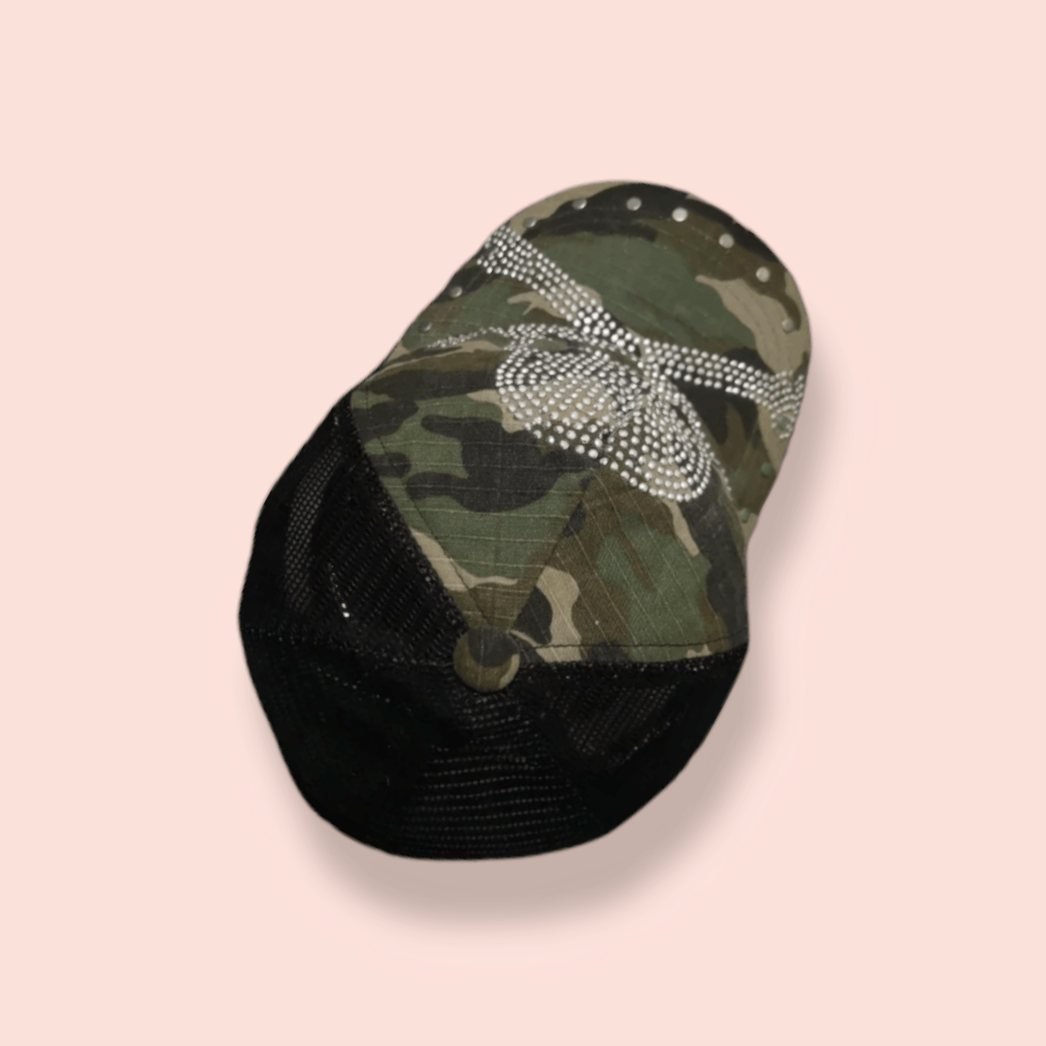Seditionaries STUDDED SKULL & BONES CAMO TRUCKER SNAPBACK Size ONE SIZE - 12 Thumbnail