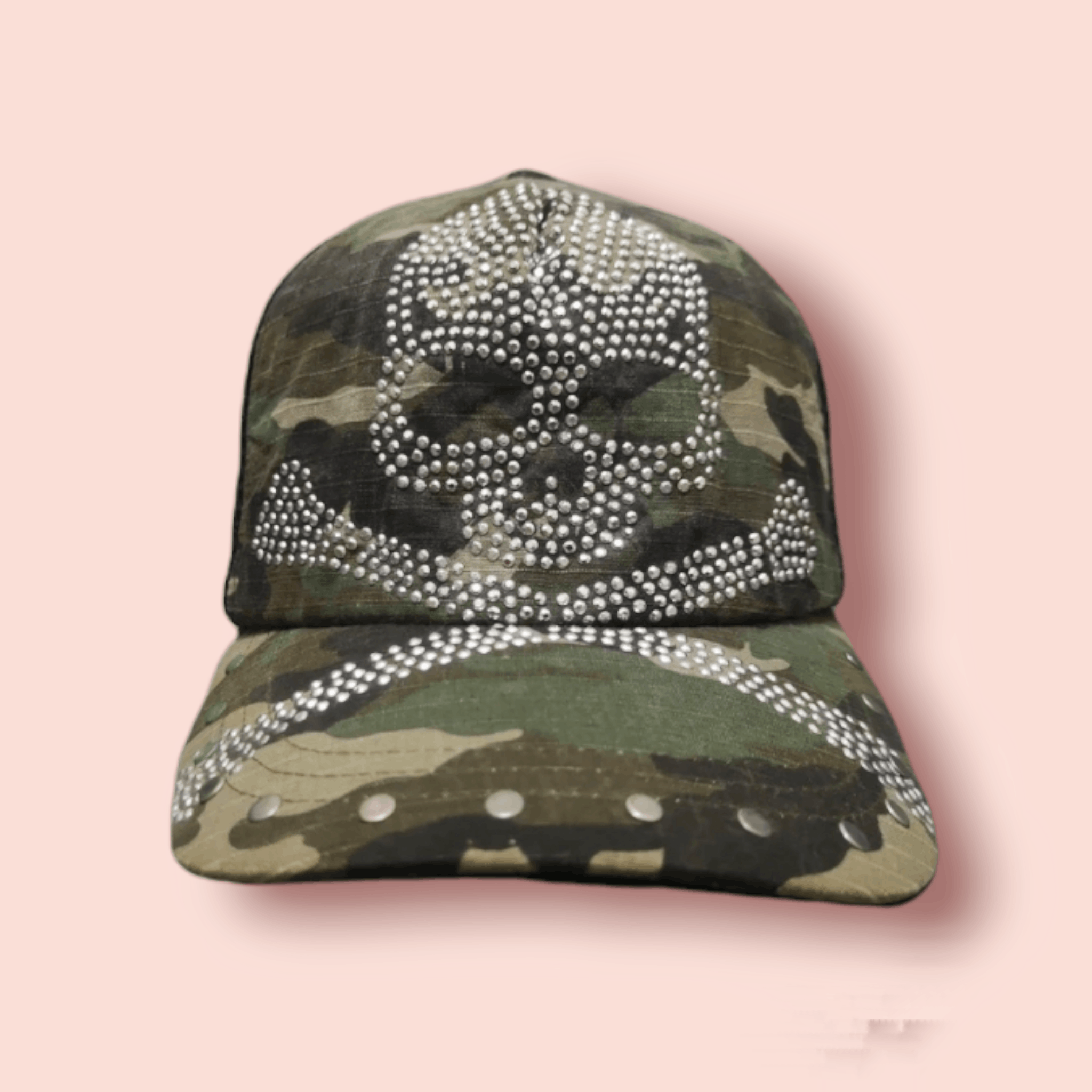 Seditionaries STUDDED SKULL & BONES CAMO TRUCKER SNAPBACK Size ONE SIZE - 6 Thumbnail