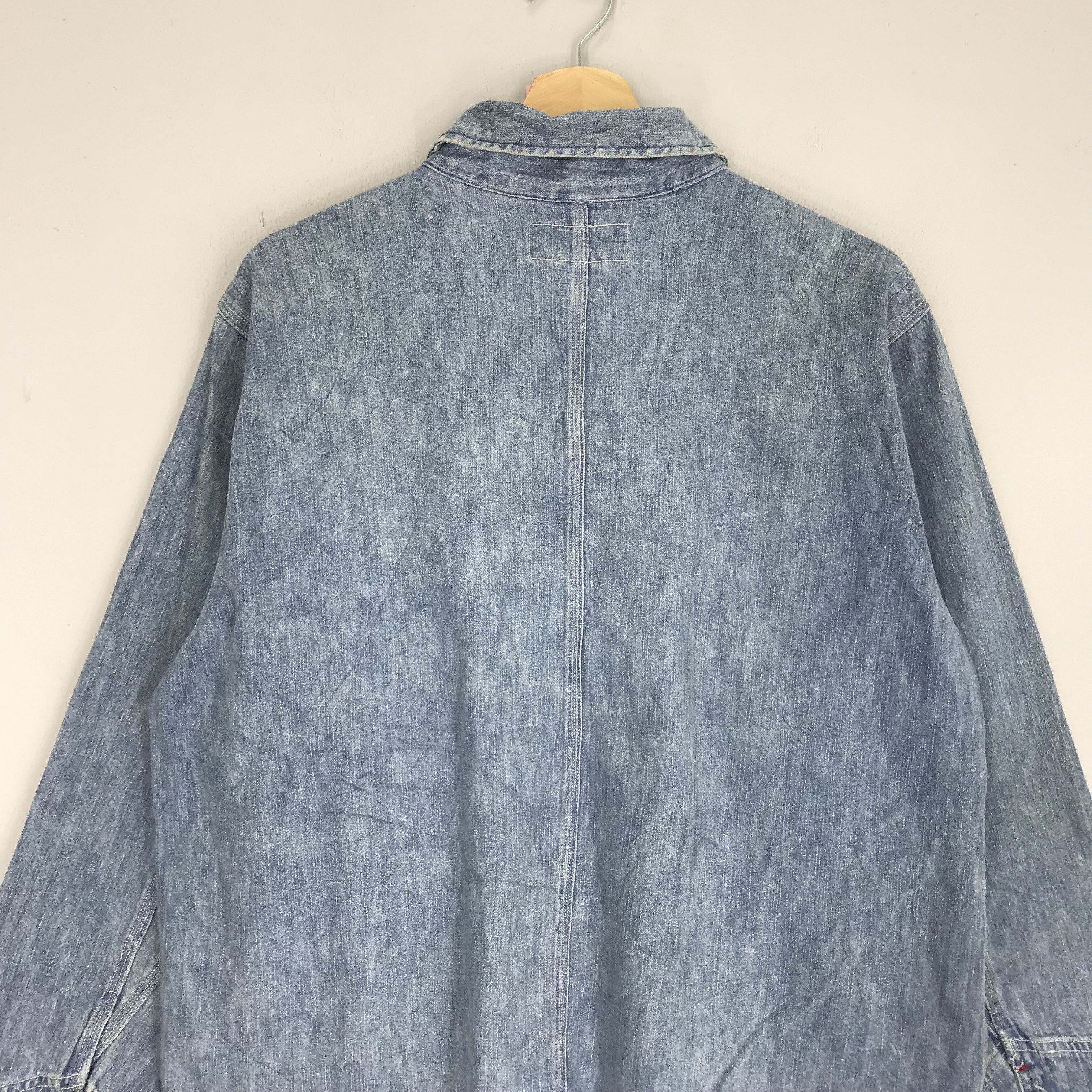 Japanese Brand Vintage Blue Indigo Labour Denim Jacket Utility Worker Size US M / EU 48-50 / 2 - 6 Thumbnail
