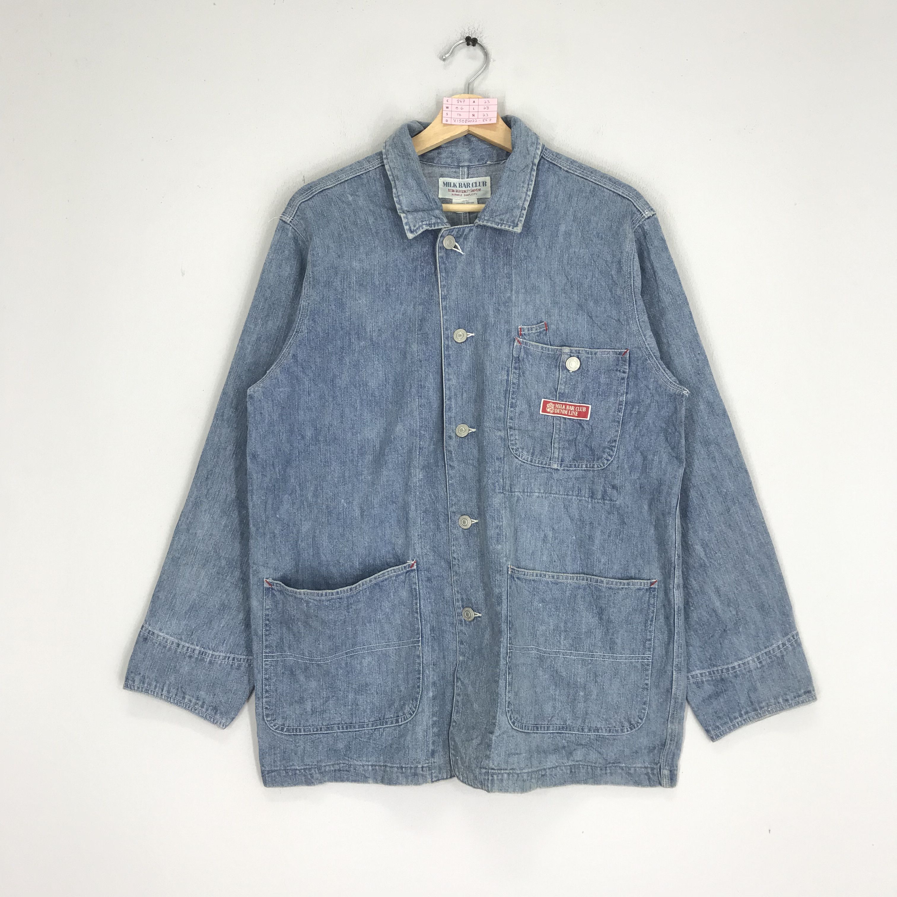 Japanese Brand Vintage Blue Indigo Labour Denim Jacket Utility Worker Size US M / EU 48-50 / 2 - 1 Thumbnail