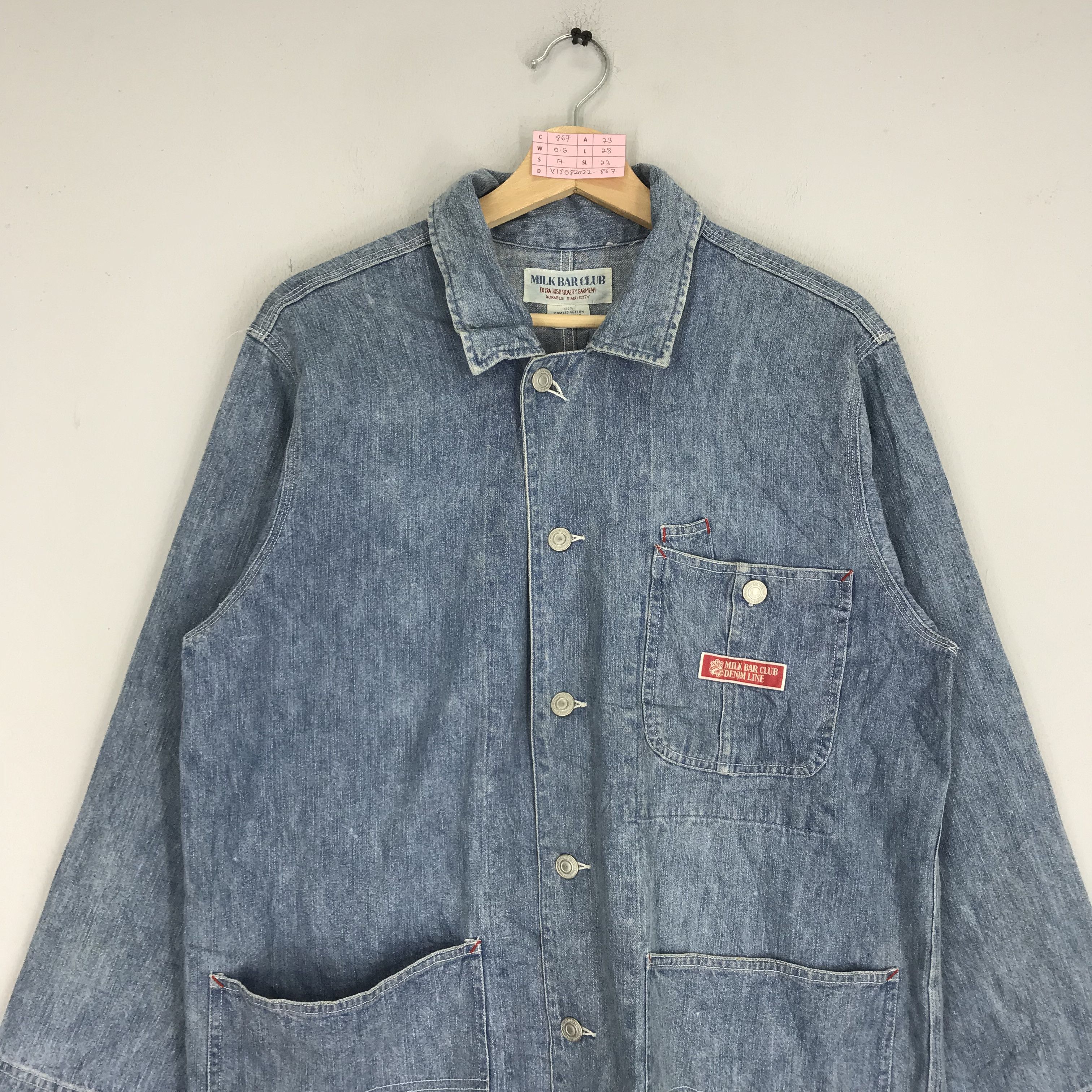 Japanese Brand Vintage Blue Indigo Labour Denim Jacket Utility Worker Size US M / EU 48-50 / 2 - 3 Thumbnail