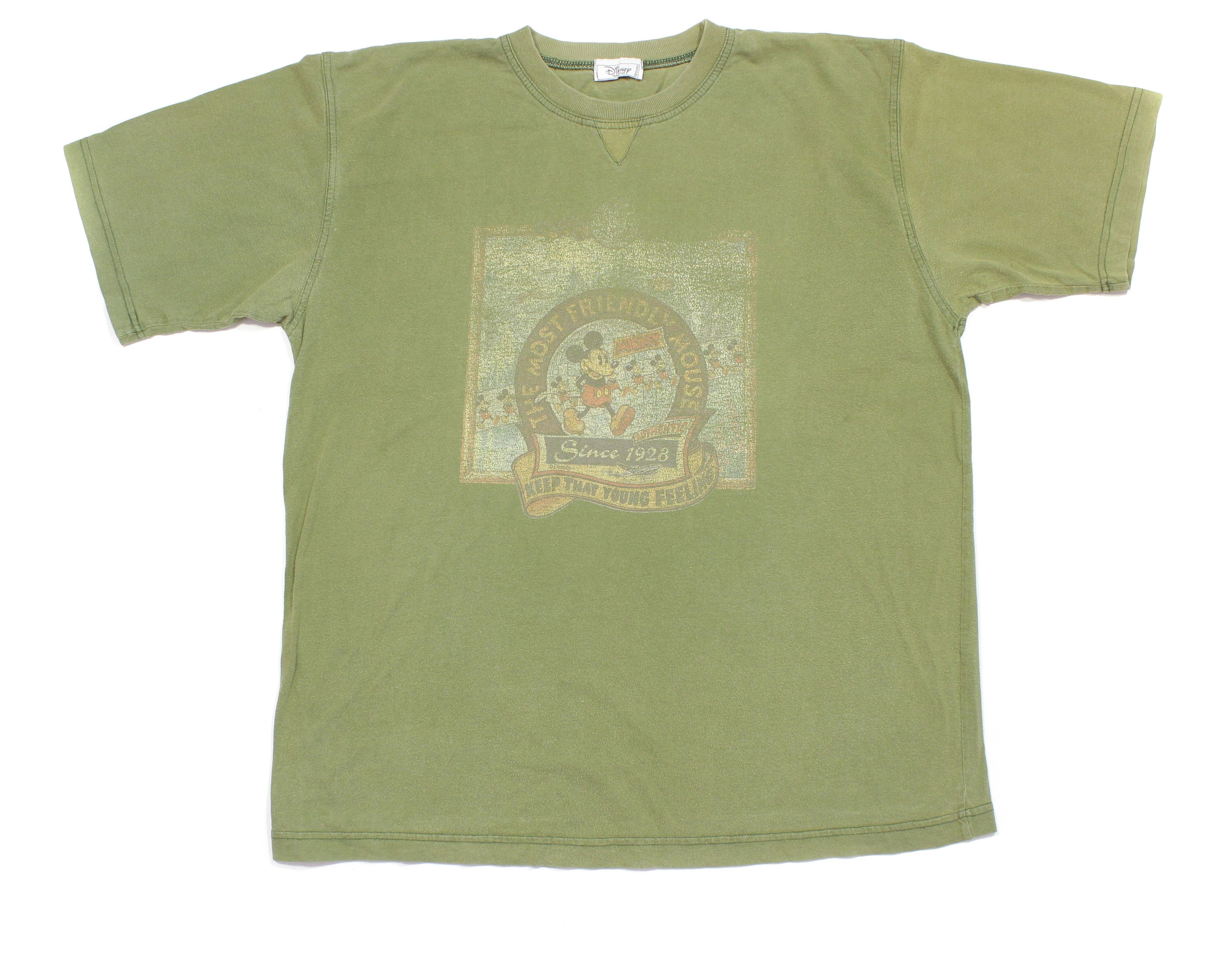 Disney 90S Mickey Mouse Distressed Logo T-Shirt Size US XL / EU 56 / 4 - 1 Thumbnail