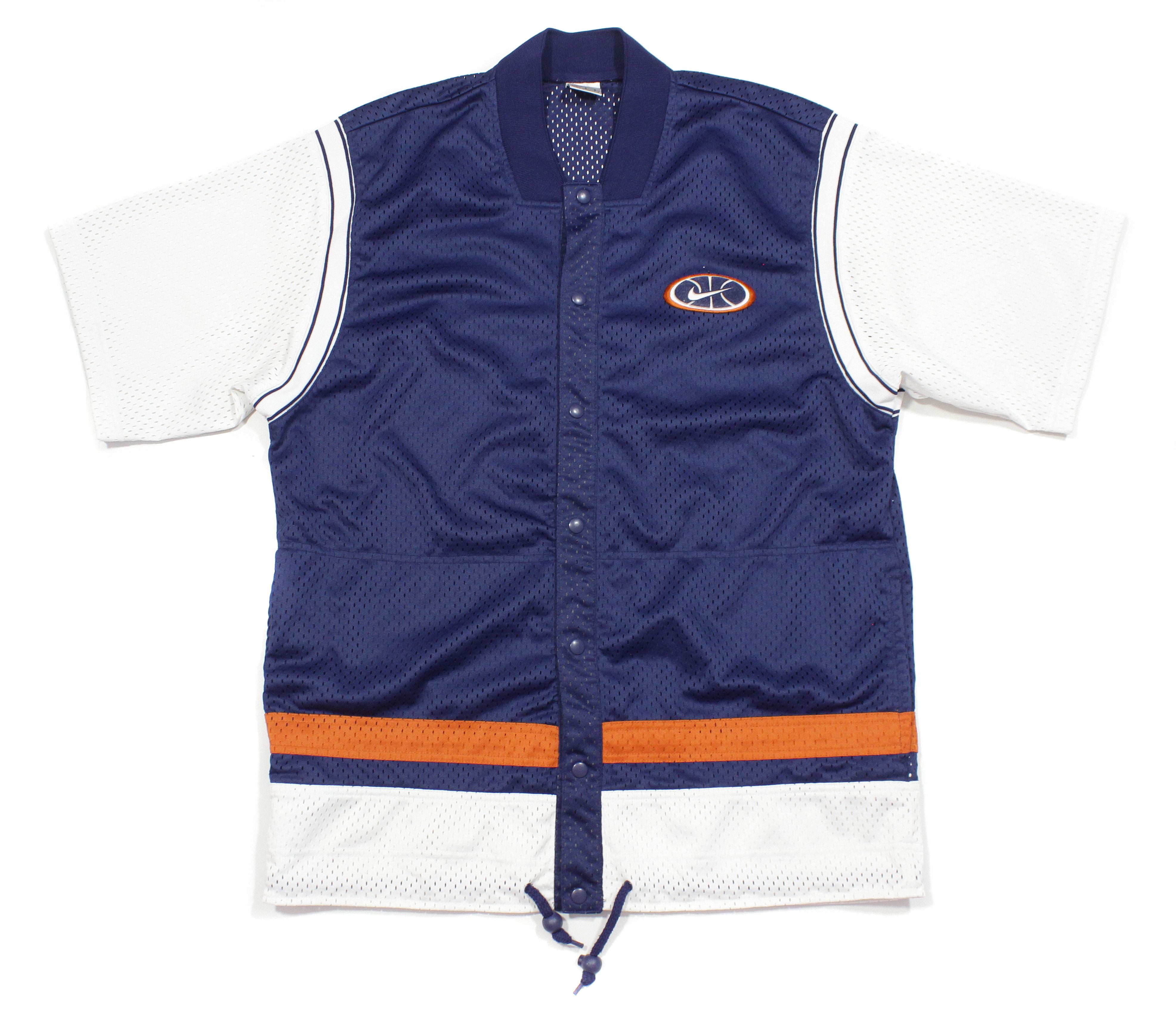 Nike 90S Swoosh Logo Mesh Basketball Jacket Size US L / EU 52-54 / 3 - 1 Thumbnail