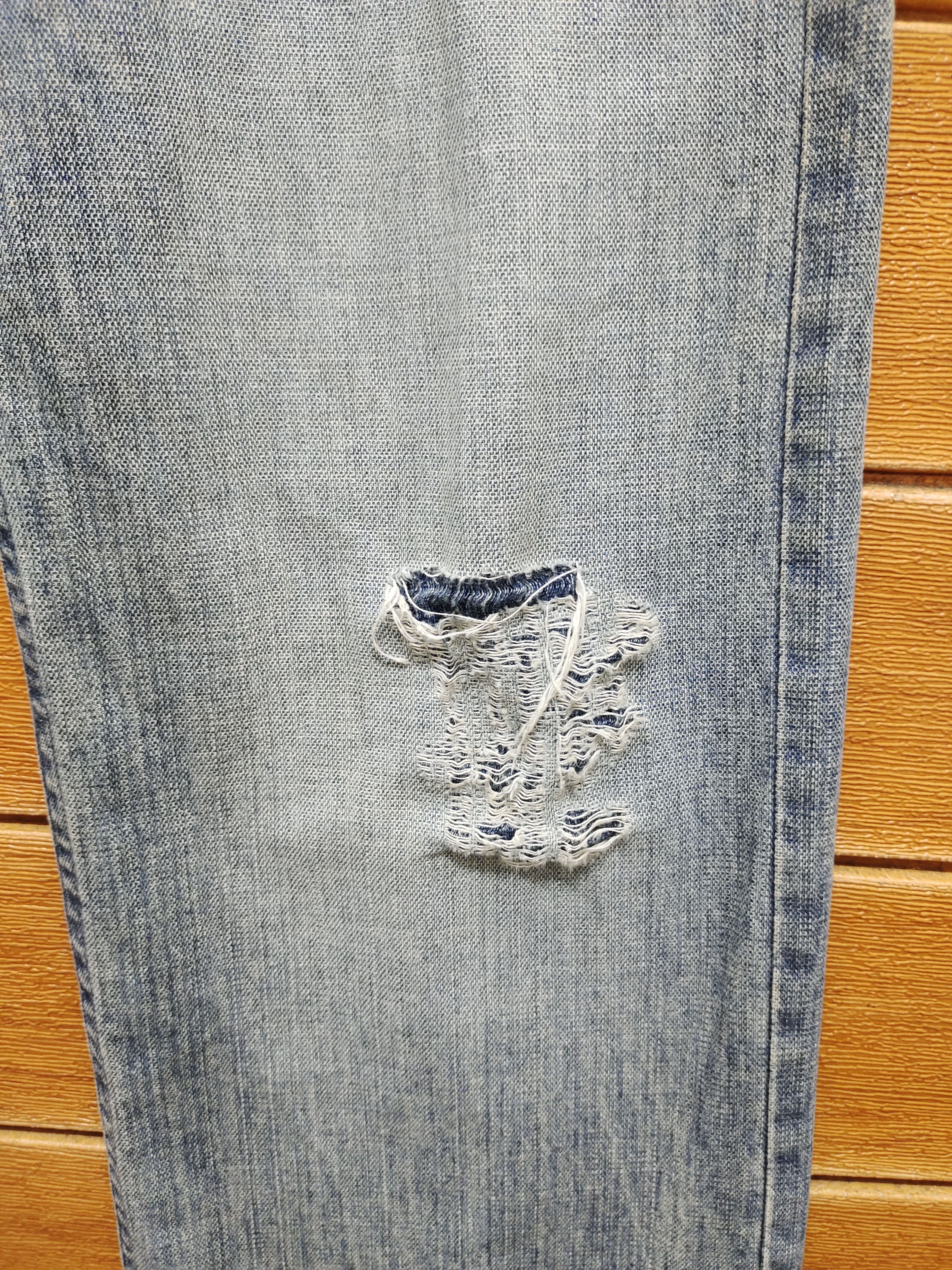 Hysteric Glamour × Undercover Vintage Blue Marlin Corp Japan Distress Faded Denim Jeans Size US 35 - 6 Thumbnail