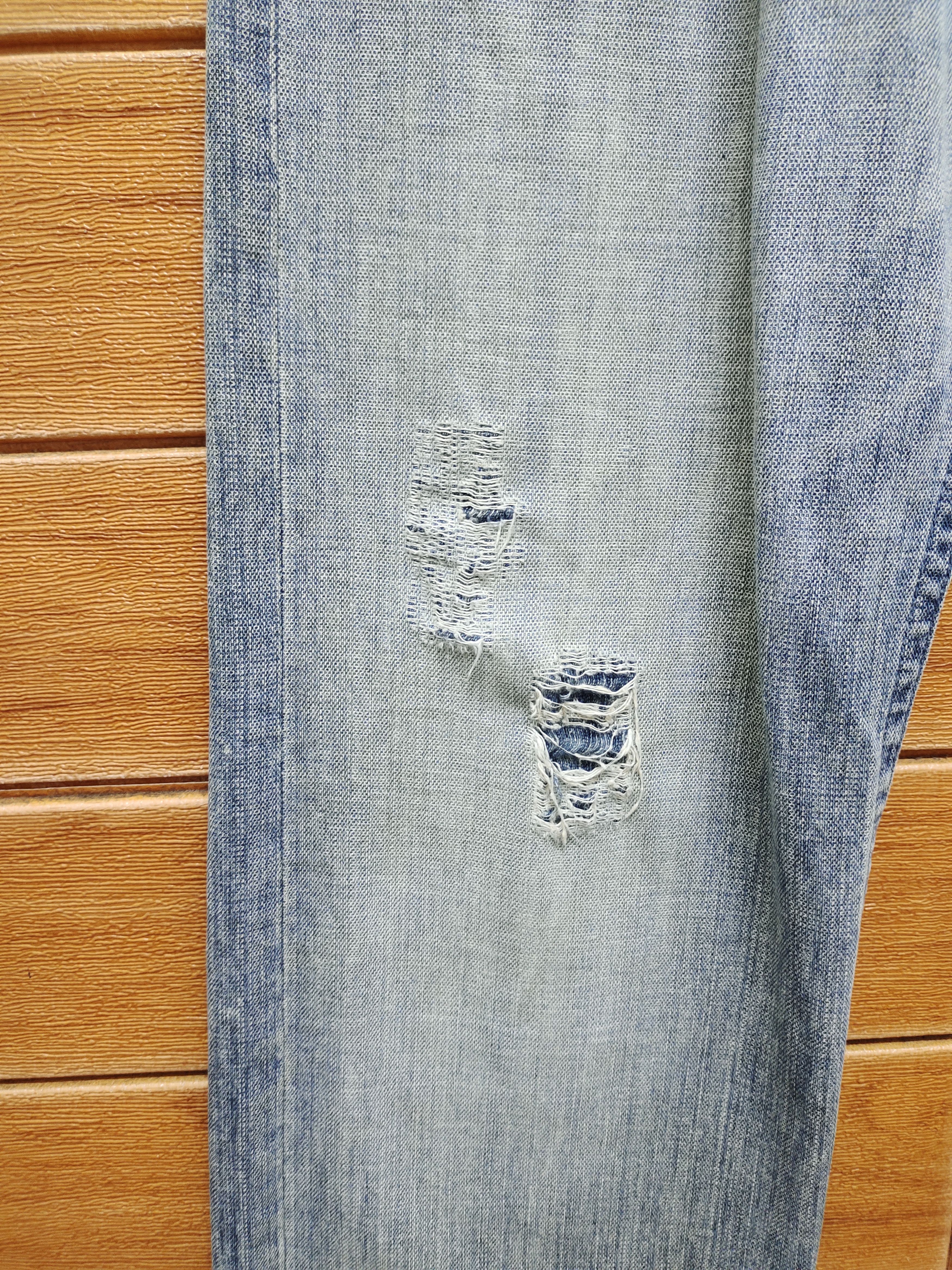 Hysteric Glamour × Undercover Vintage Blue Marlin Corp Japan Distress Faded Denim Jeans Size US 35 - 5 Thumbnail