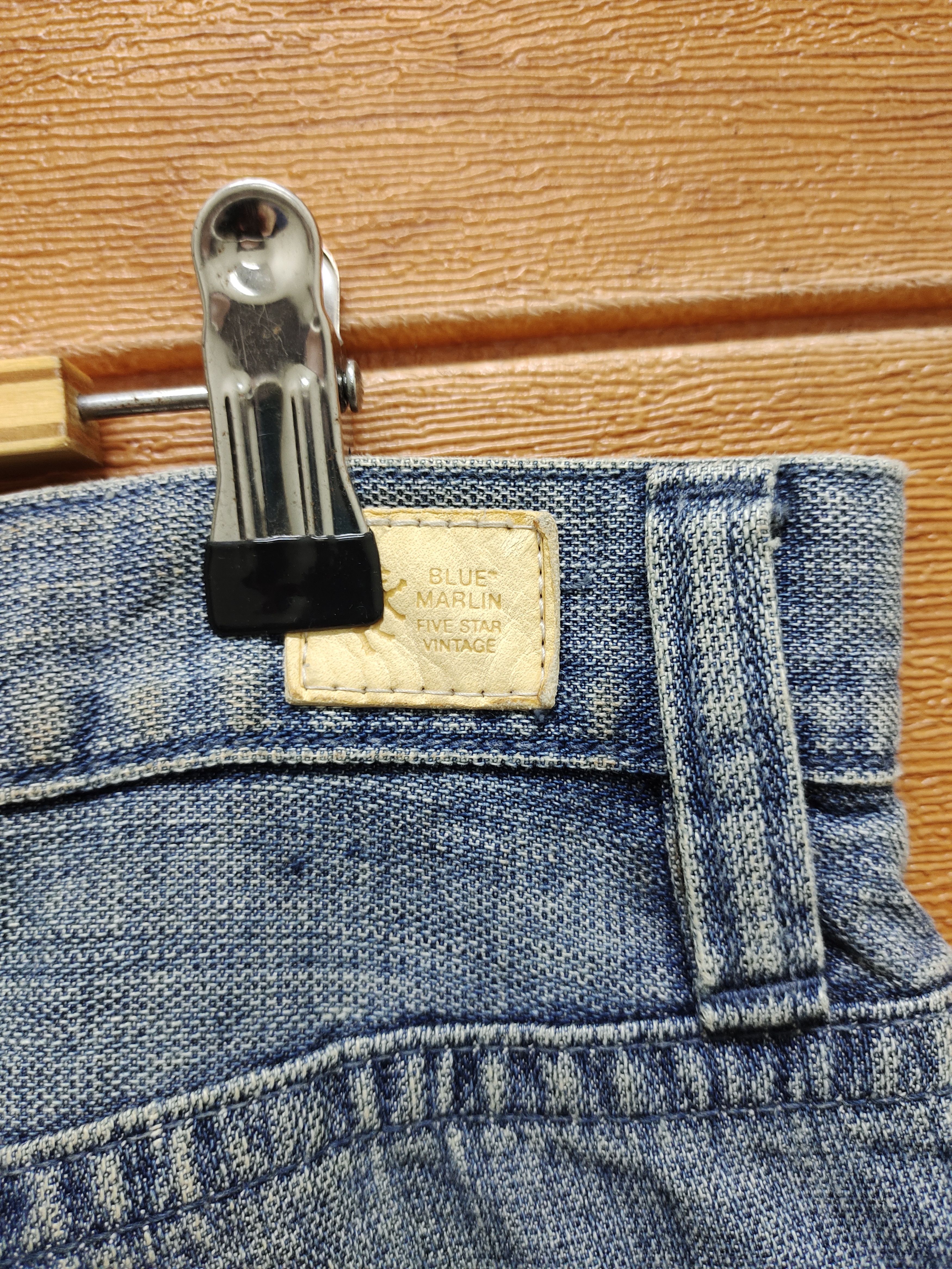 Hysteric Glamour × Undercover Vintage Blue Marlin Corp Japan Distress Faded Denim Jeans Size US 35 - 11 Thumbnail