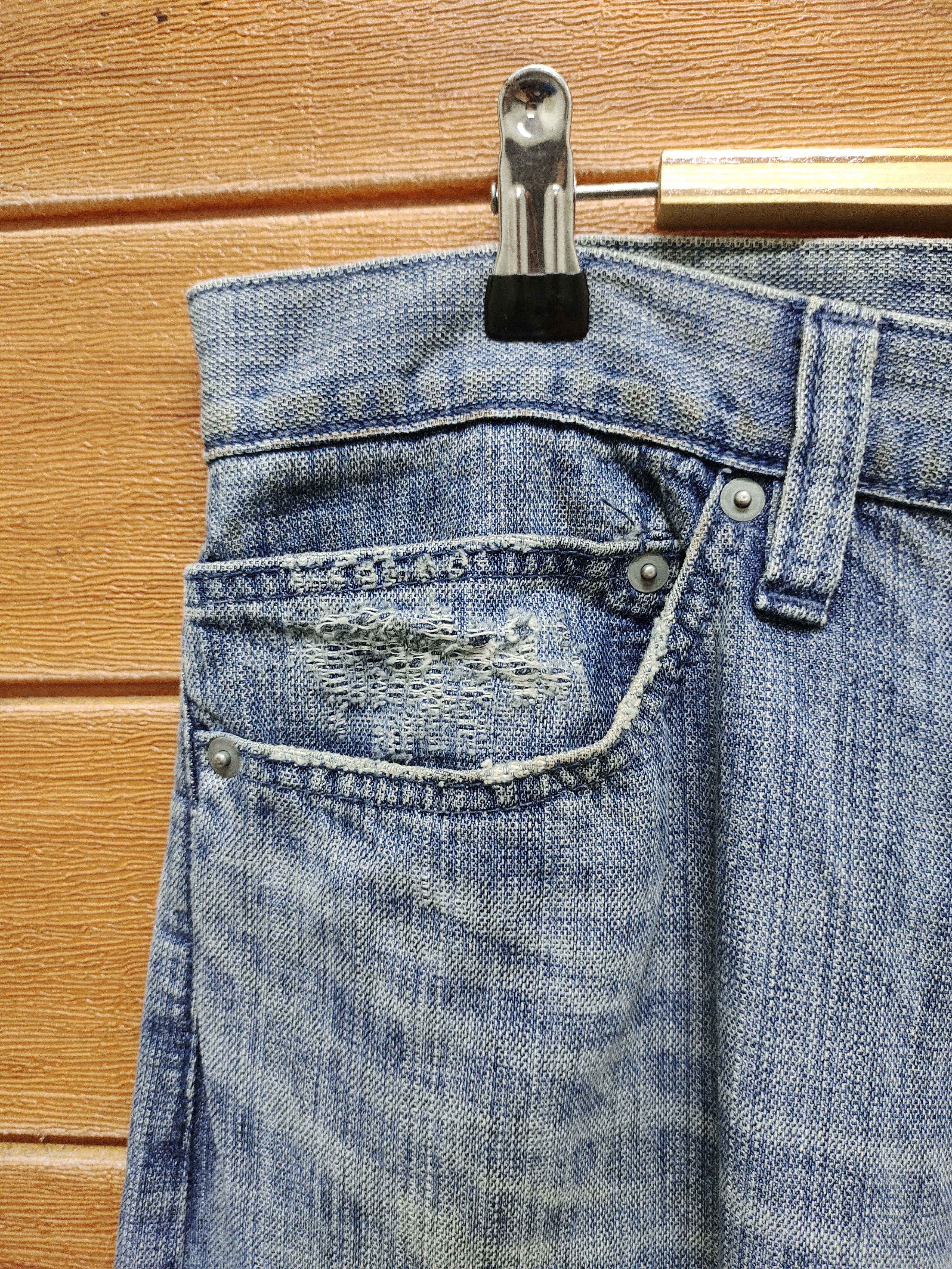 Hysteric Glamour × Undercover Vintage Blue Marlin Corp Japan Distress Faded Denim Jeans Size US 35 - 3 Thumbnail