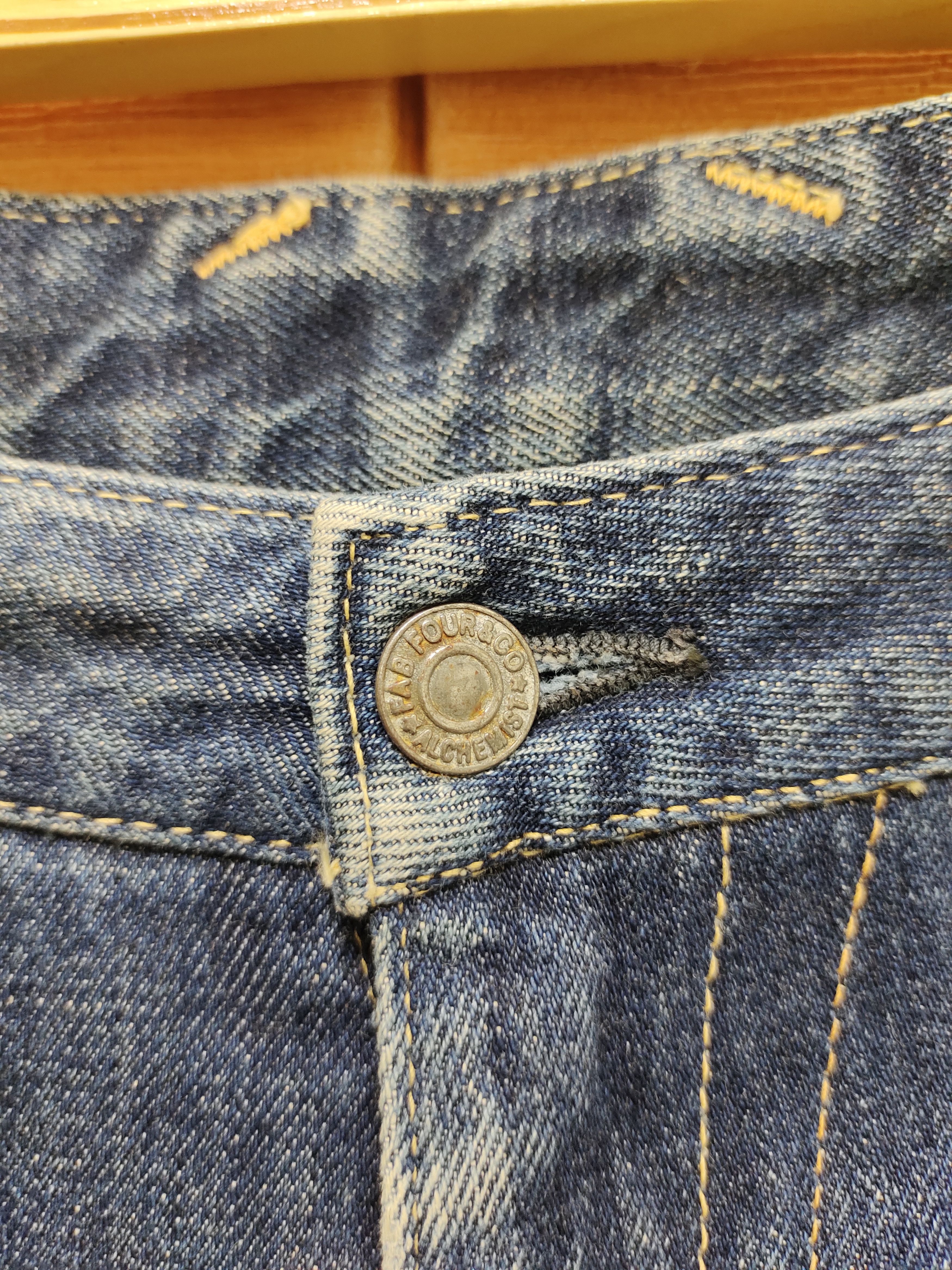 Beauty Beast 🇯🇵 Skull Archemist X Beauty Beast Redline Selvedge Denim Size US 33 - 10 Thumbnail
