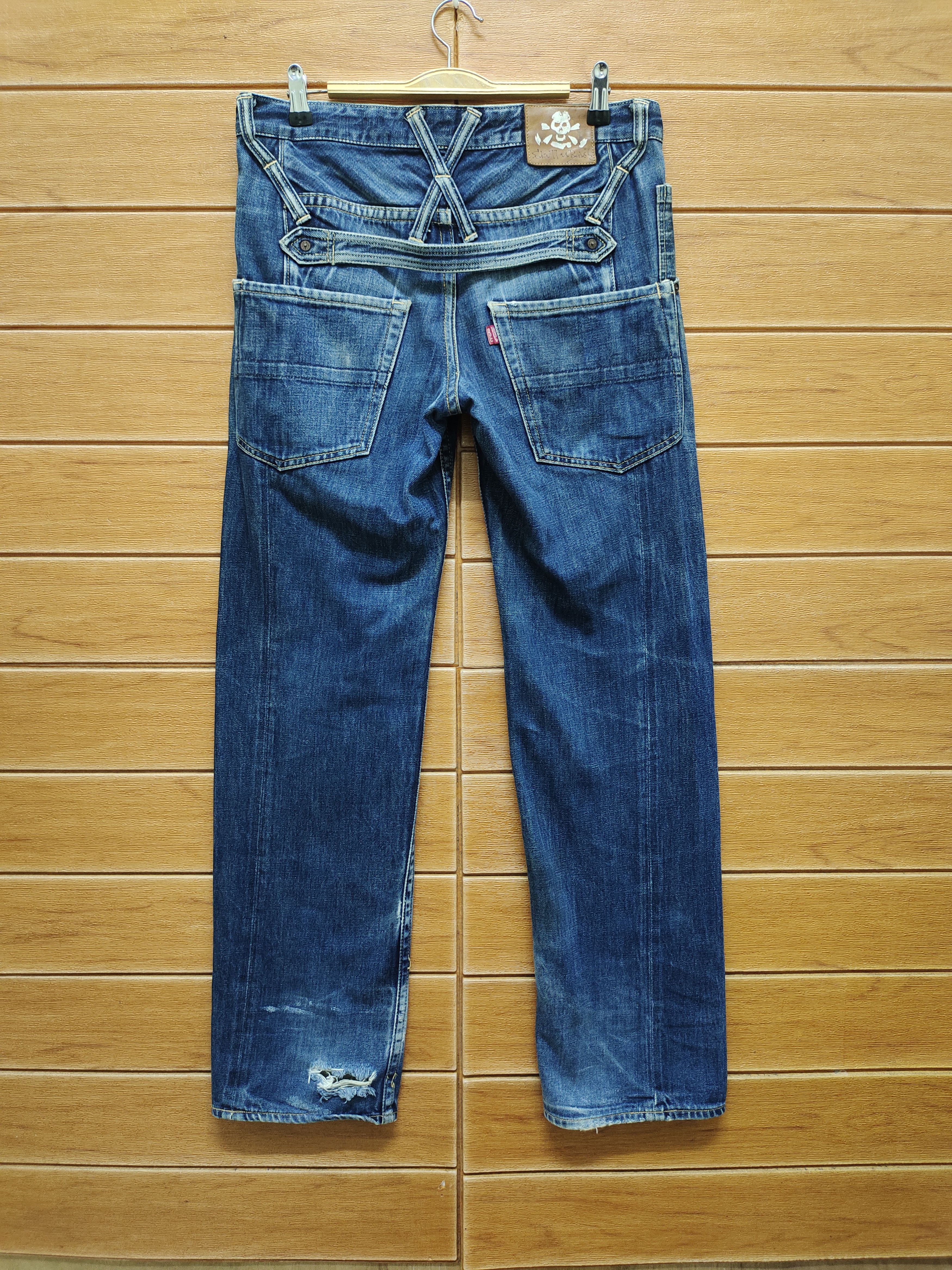 Beauty Beast 🇯🇵 Skull Archemist X Beauty Beast Redline Selvedge Denim Size US 33 - 2 Thumbnail