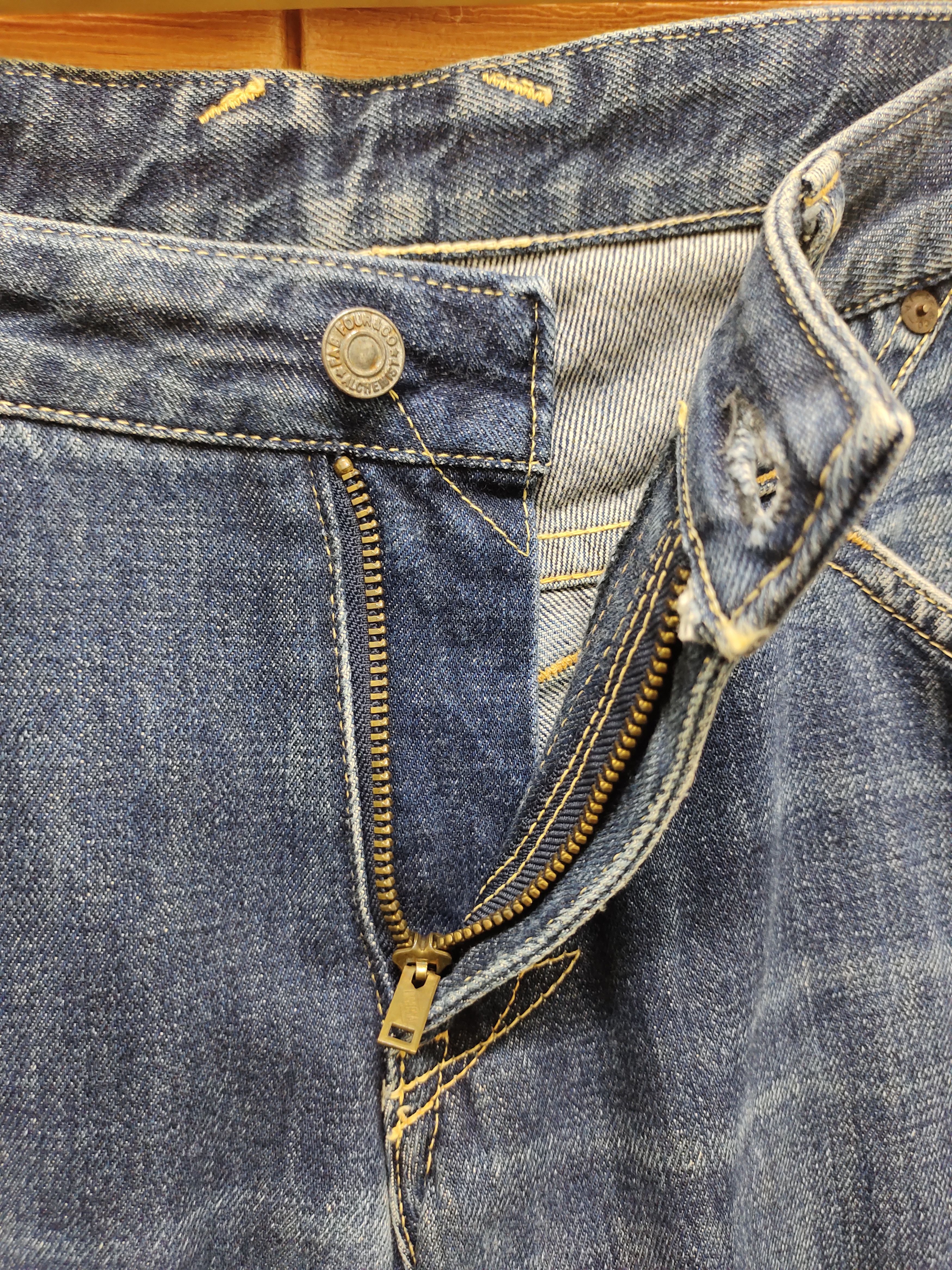 Beauty Beast 🇯🇵 Skull Archemist X Beauty Beast Redline Selvedge Denim Size US 33 - 14 Thumbnail