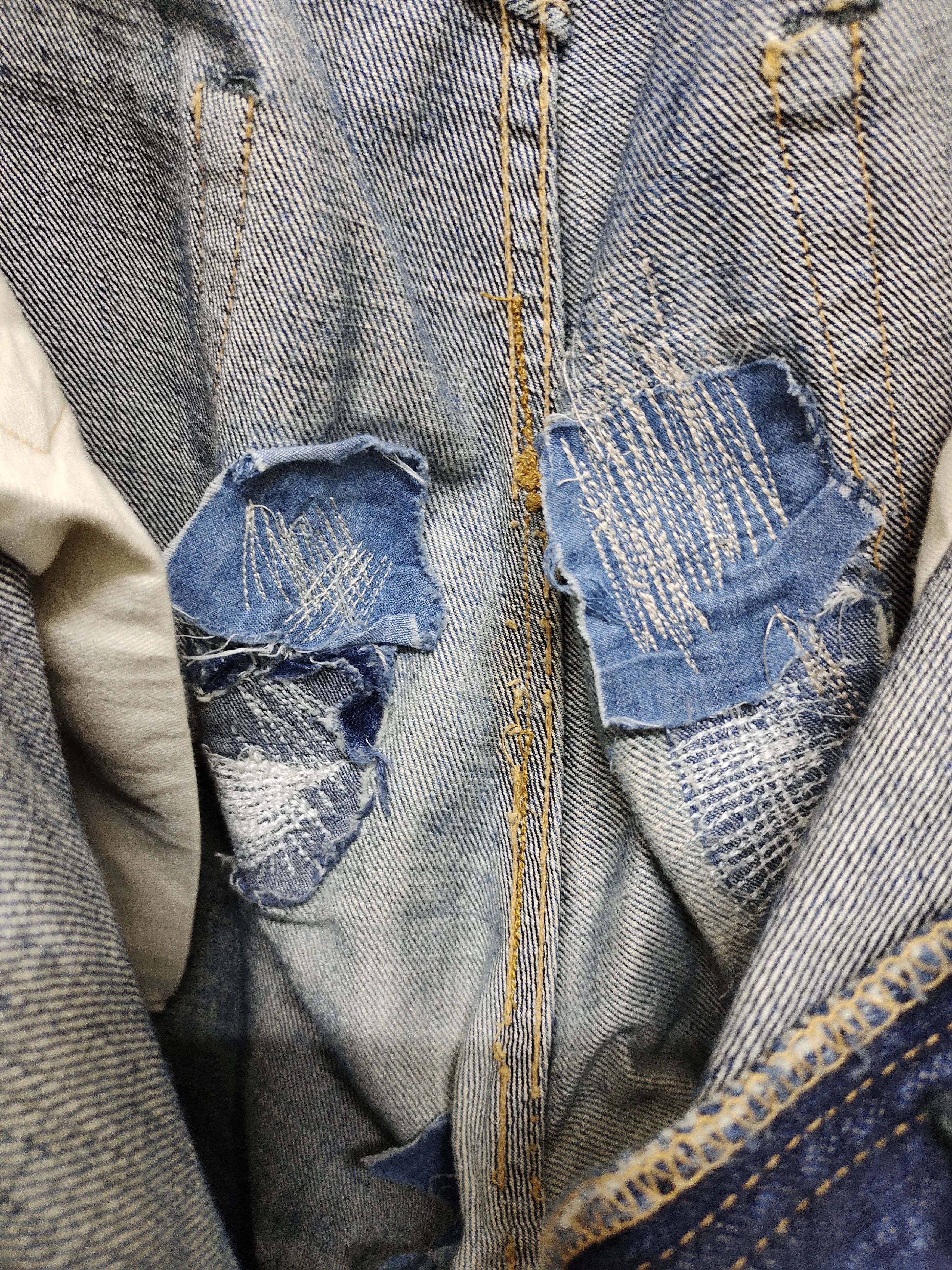 Full Count & Co. Vintage 90s Fullcount Distressed Selvedge Denim Size US 30 / EU 46 - 19 Thumbnail