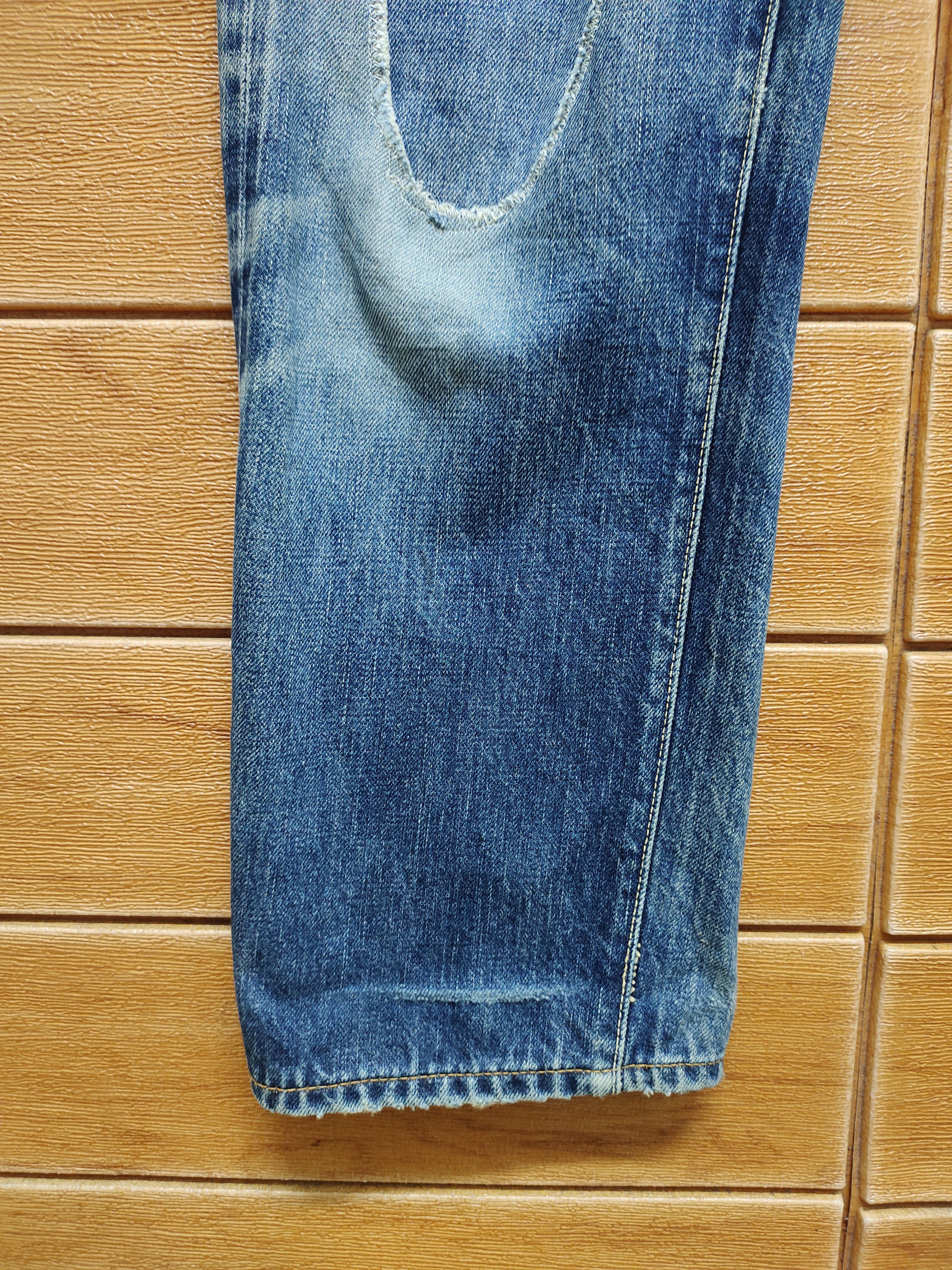 Full Count & Co. Vintage 90s Fullcount Distressed Selvedge Denim Size US 30 / EU 46 - 8 Thumbnail