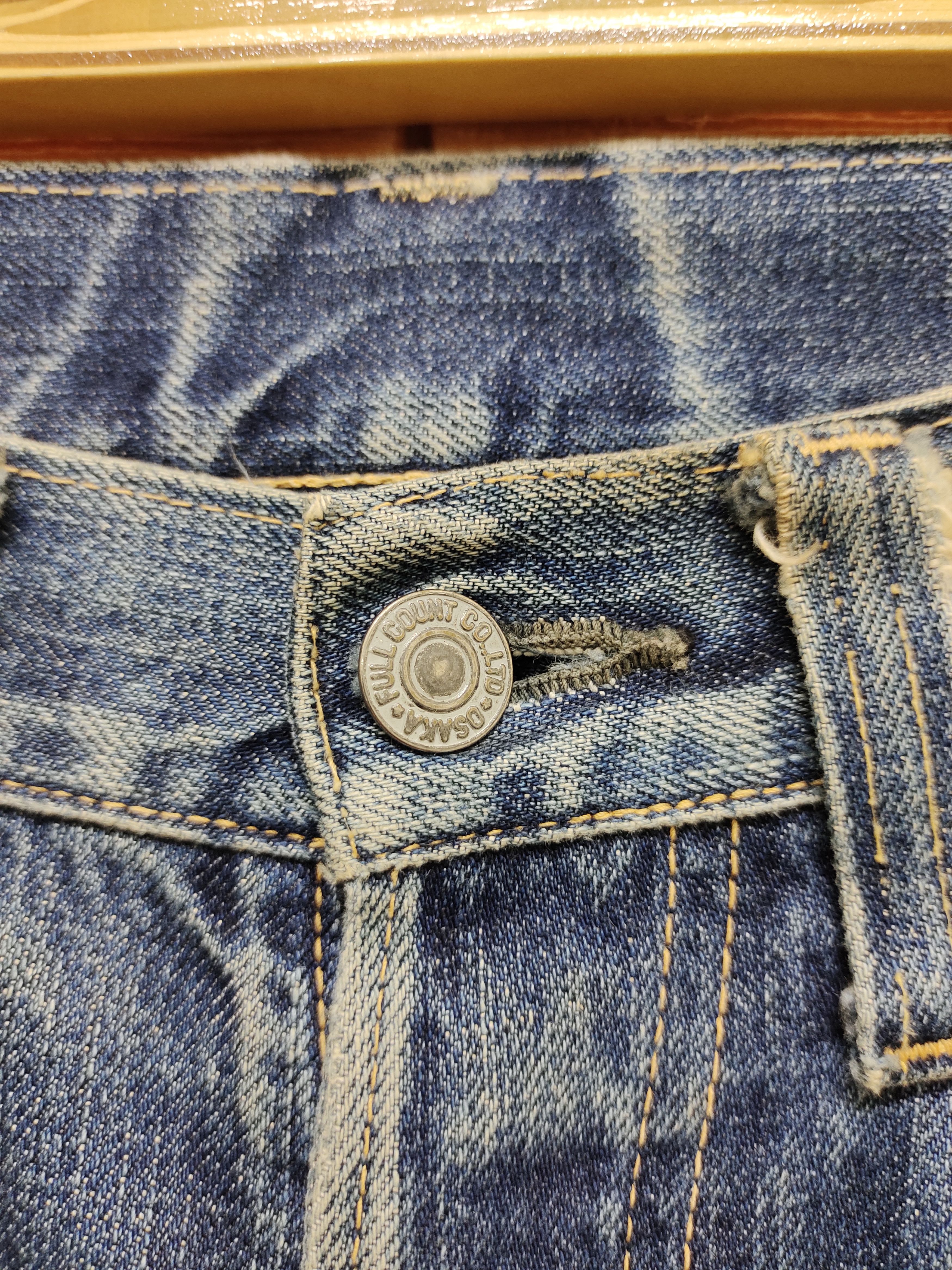 Full Count & Co. Vintage 90s Fullcount Distressed Selvedge Denim Size US 30 / EU 46 - 9 Thumbnail