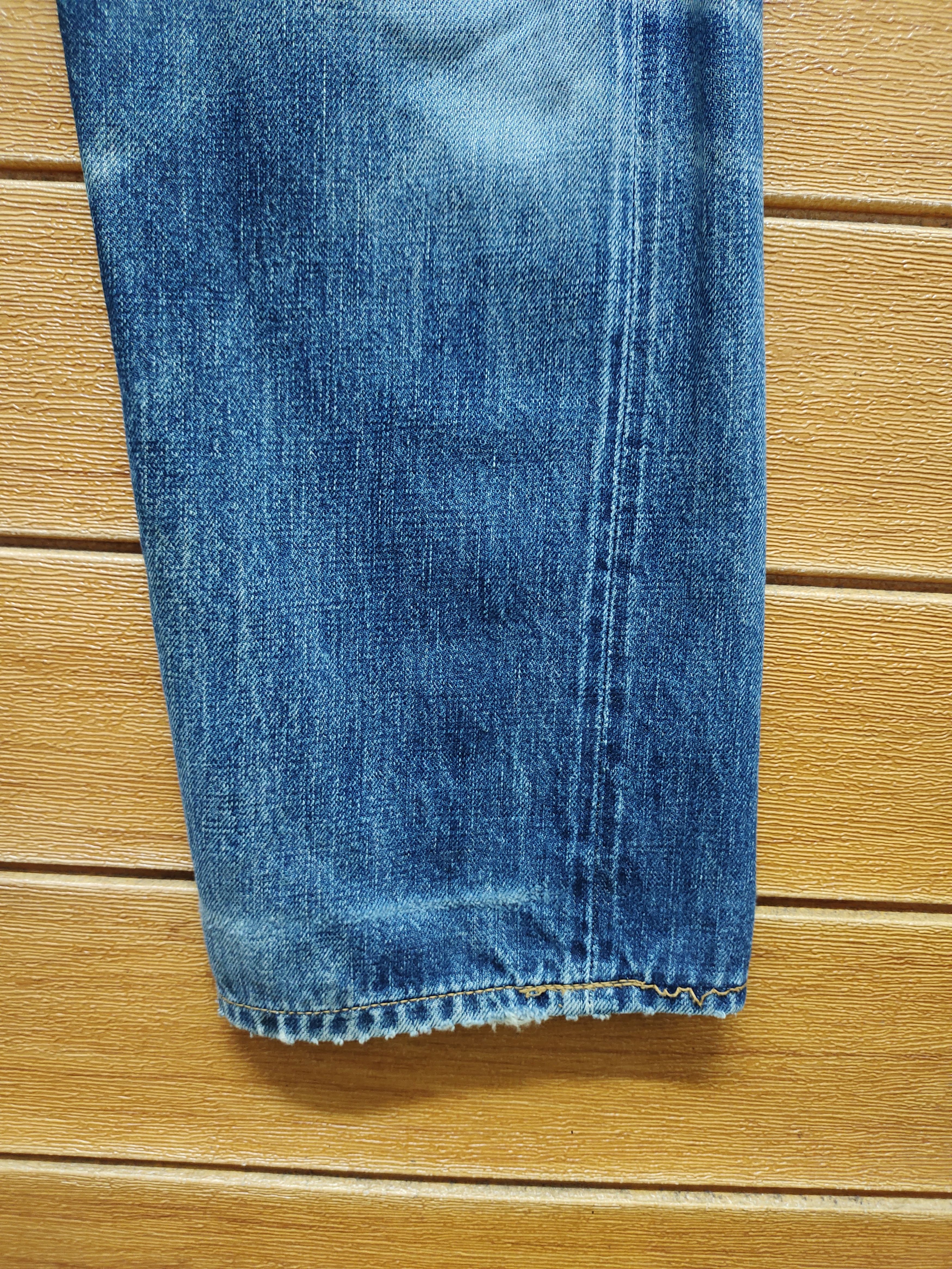 Full Count & Co. Vintage 90s Fullcount Distressed Selvedge Denim Size US 30 / EU 46 - 7 Thumbnail