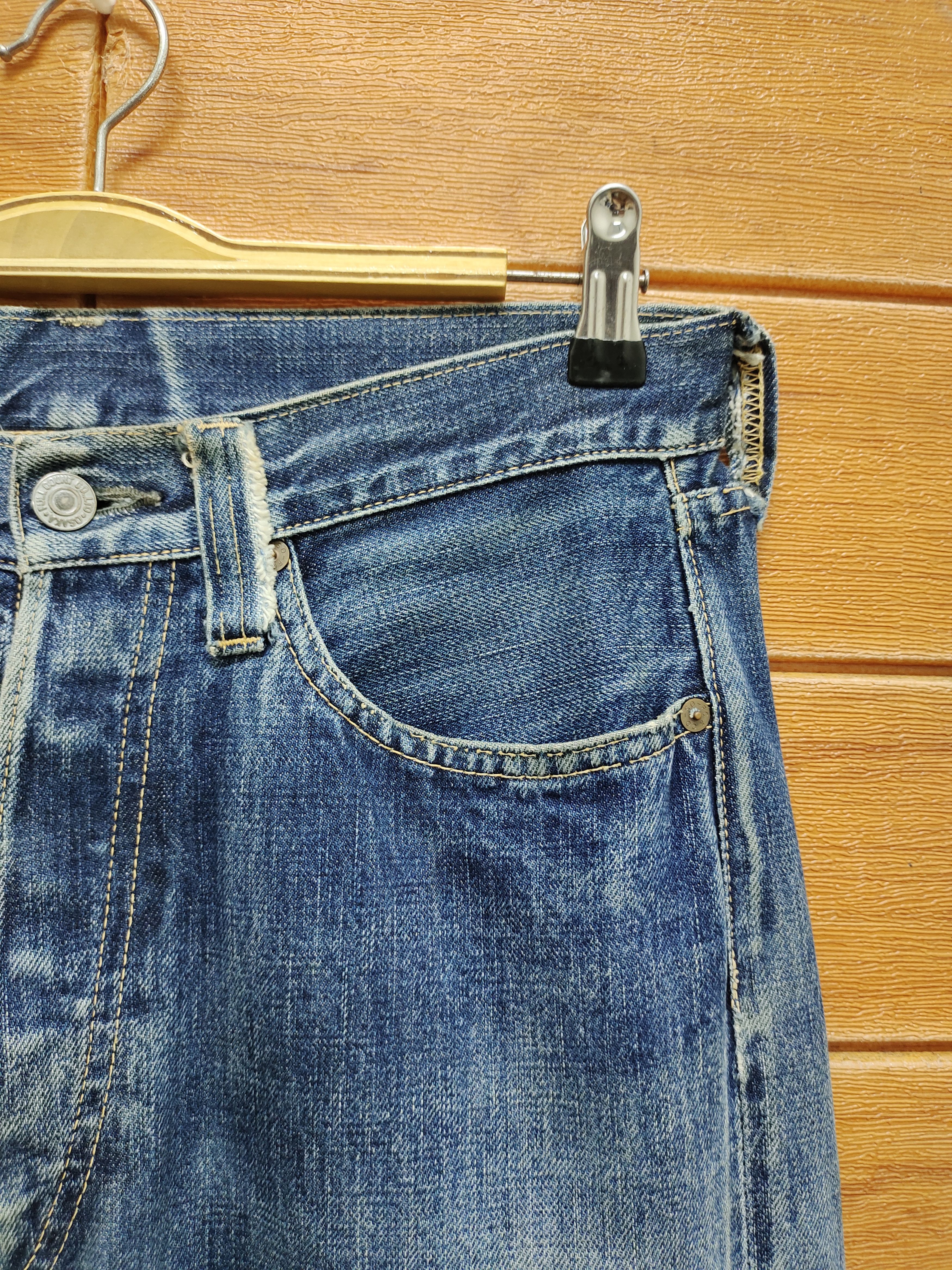 Full Count & Co. Vintage 90s Fullcount Distressed Selvedge Denim Size US 30 / EU 46 - 4 Thumbnail