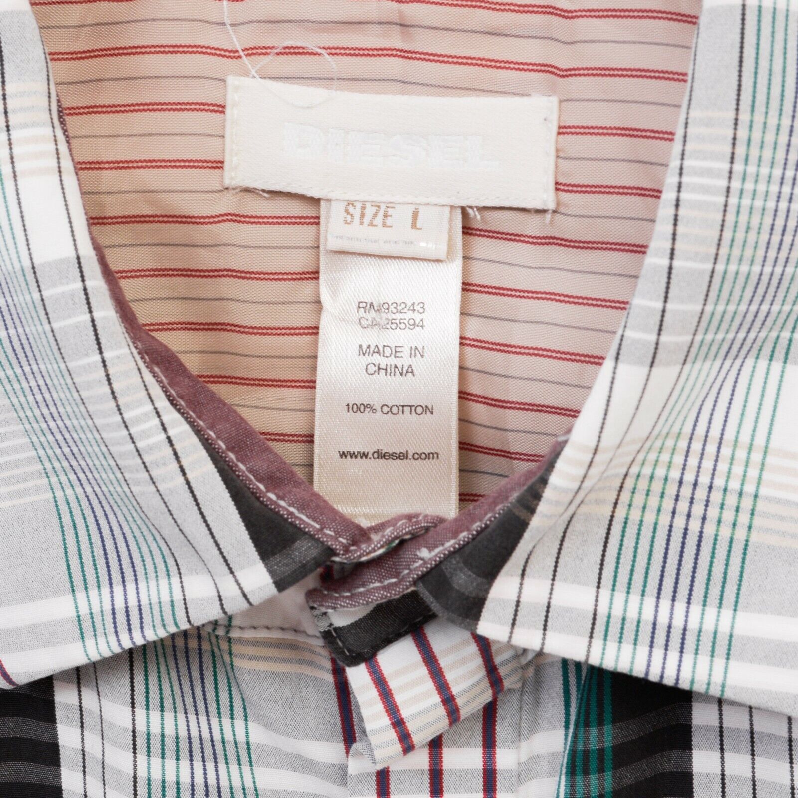 Diesel Shirt US 12 Casual Top Formal Check Long Sleeve Grey Size XL / US 12-14 / IT 48-50 - 6 Thumbnail