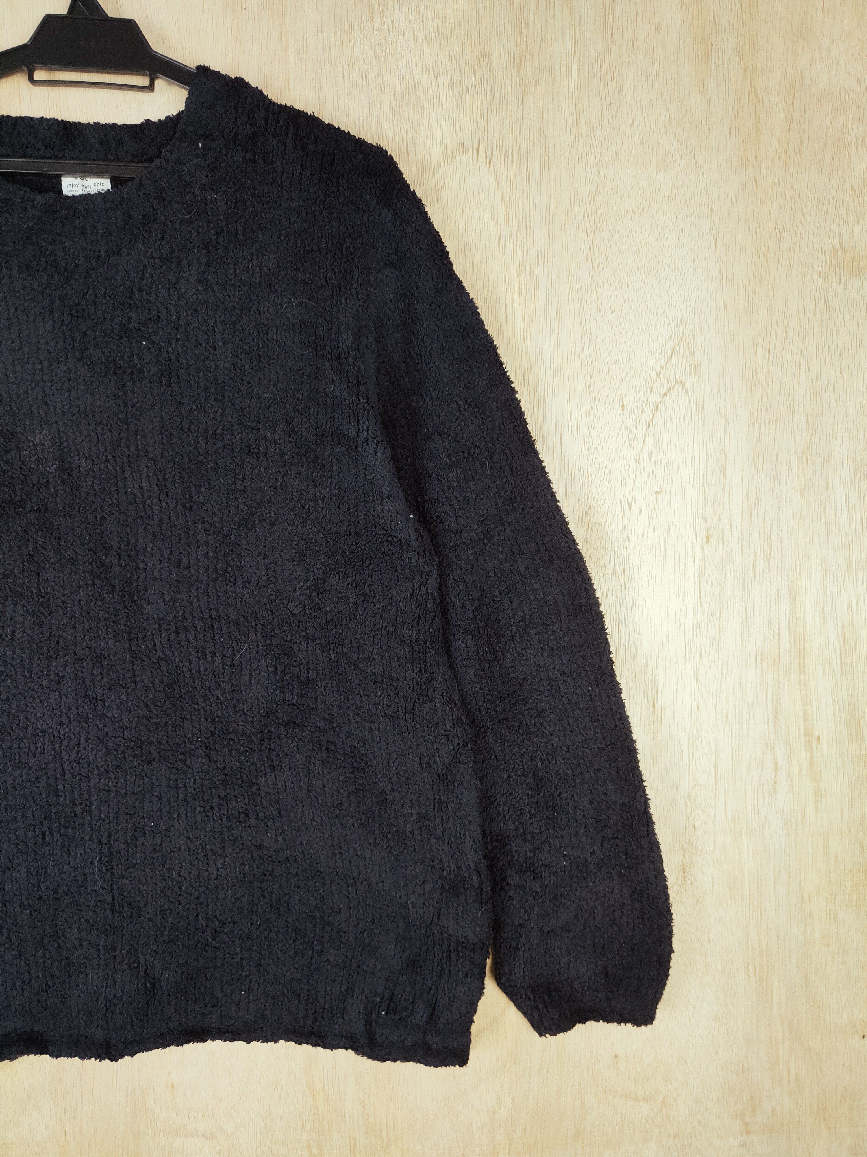 Homespun Knitwear × Japanese Brand Coen Black Shag Shaggy Fur Mohair Knitwear #S290 Size M / US 6-8 / IT 42-44 - 4 Thumbnail
