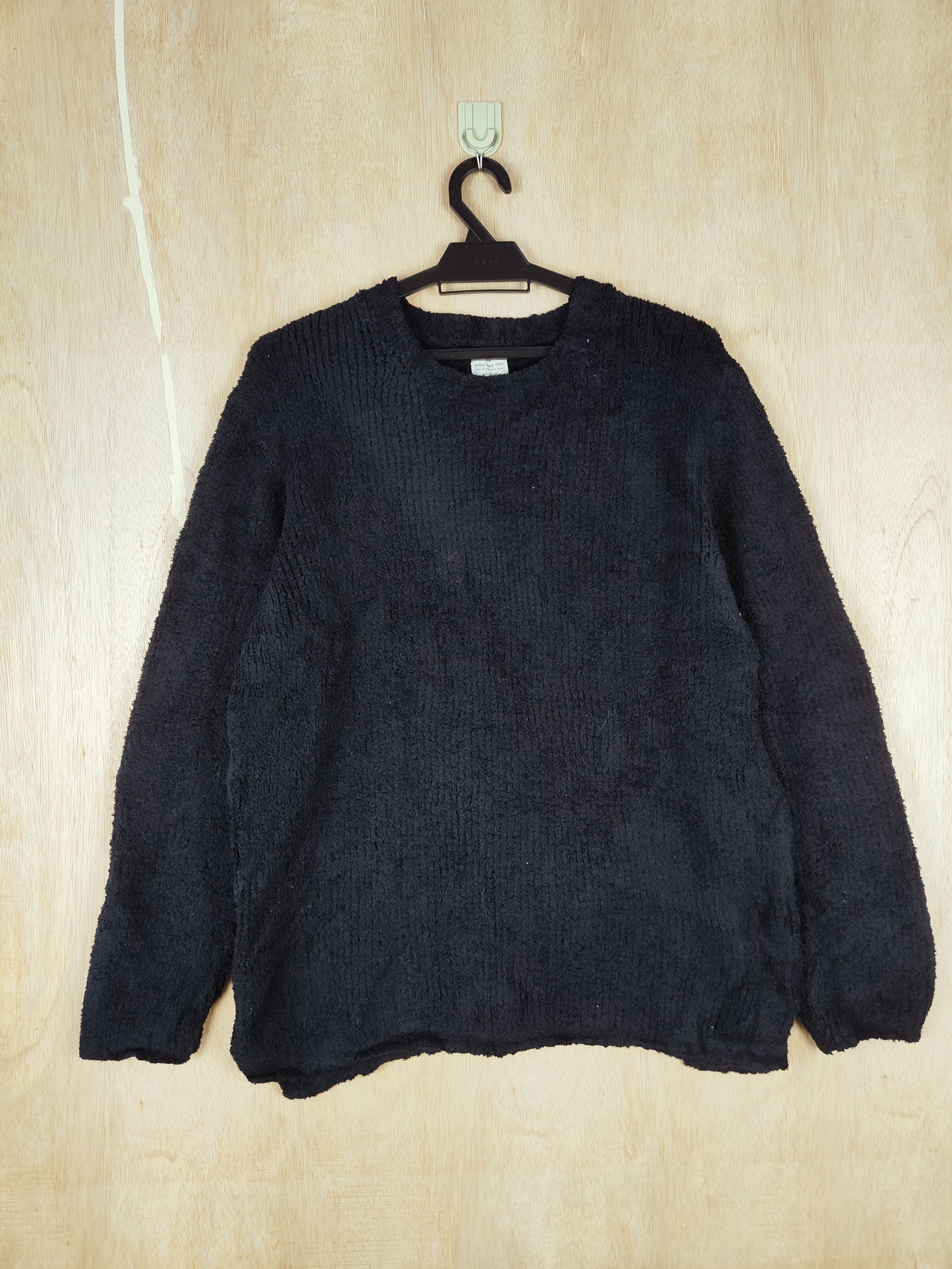 Homespun Knitwear × Japanese Brand Coen Black Shag Shaggy Fur Mohair Knitwear #S290 Size M / US 6-8 / IT 42-44 - 1 Thumbnail