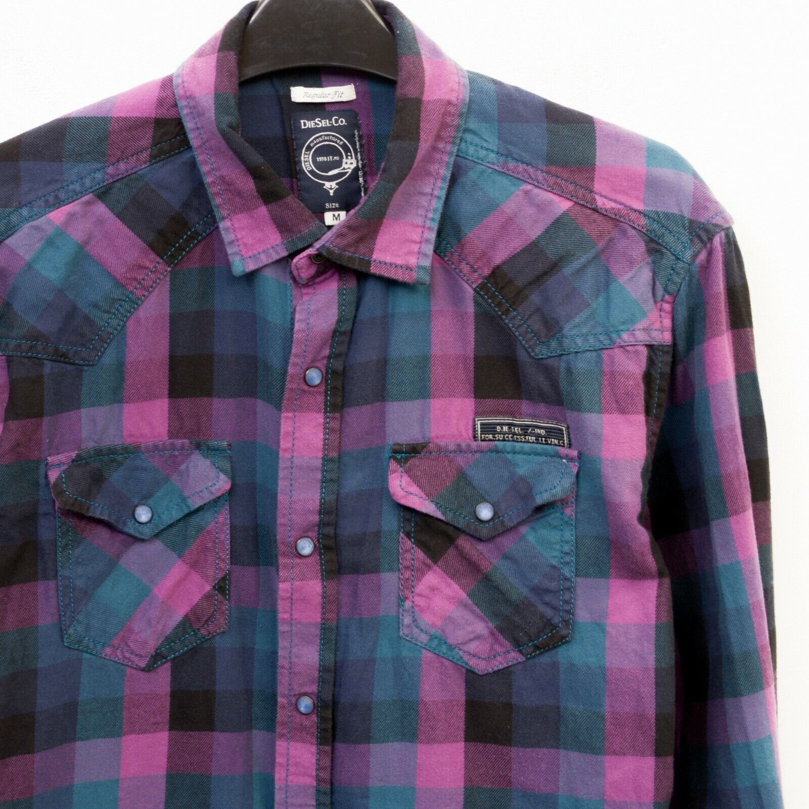 Diesel Shirt Regular Fit UK 12 Casual US 8 Plaid Formal Check Size M / US 6-8 / IT 42-44 - 2 Thumbnail