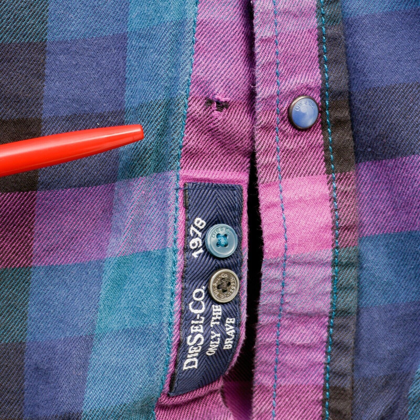 Diesel Shirt Regular Fit UK 12 Casual US 8 Plaid Formal Check Size M / US 6-8 / IT 42-44 - 5 Thumbnail