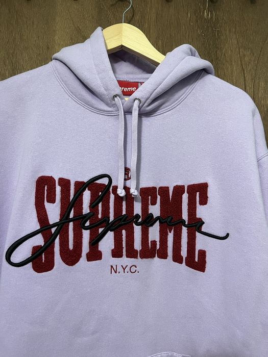 Supreme Supreme Embroidered Chenille Hooded Sweatshirt Script