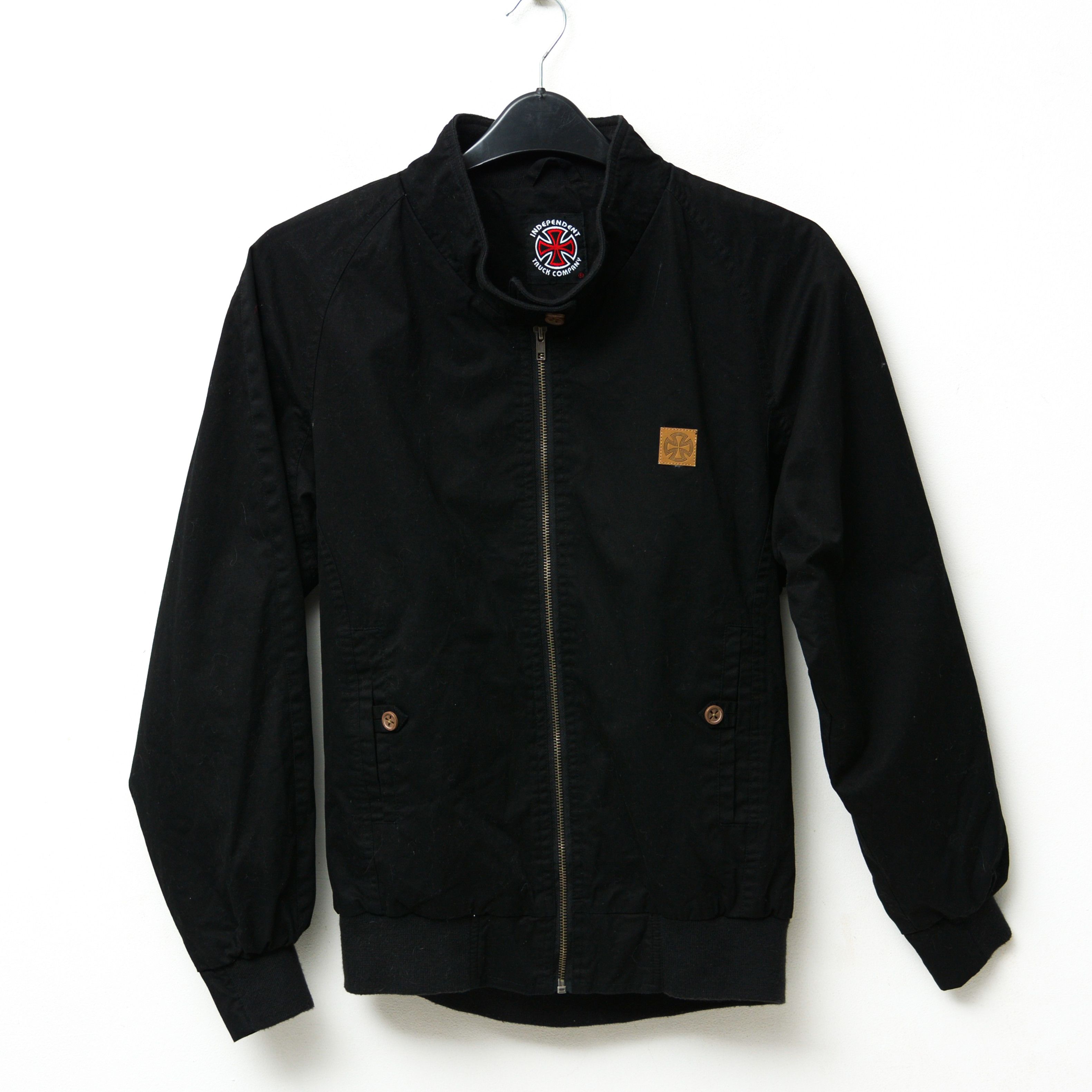 Independent Truck Co. Mens S Bomber Racer Light Jacket Black Cotton Zip Top Size US S / EU 44-46 / 1 - 1 Thumbnail