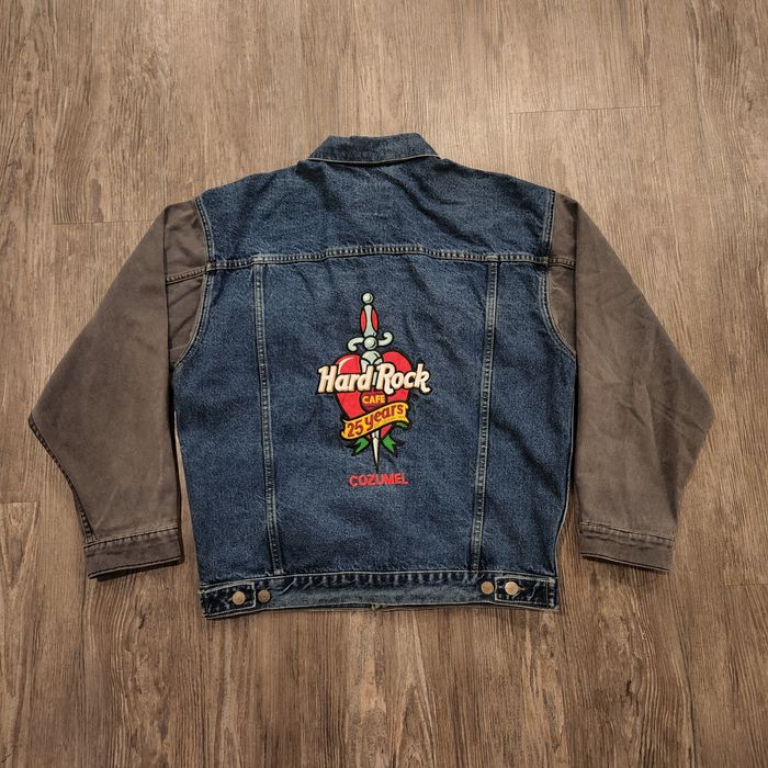 Vintage Vintage 1996 Hard Rock Cafe Denim Two Tone Jacket Rare 90s ...