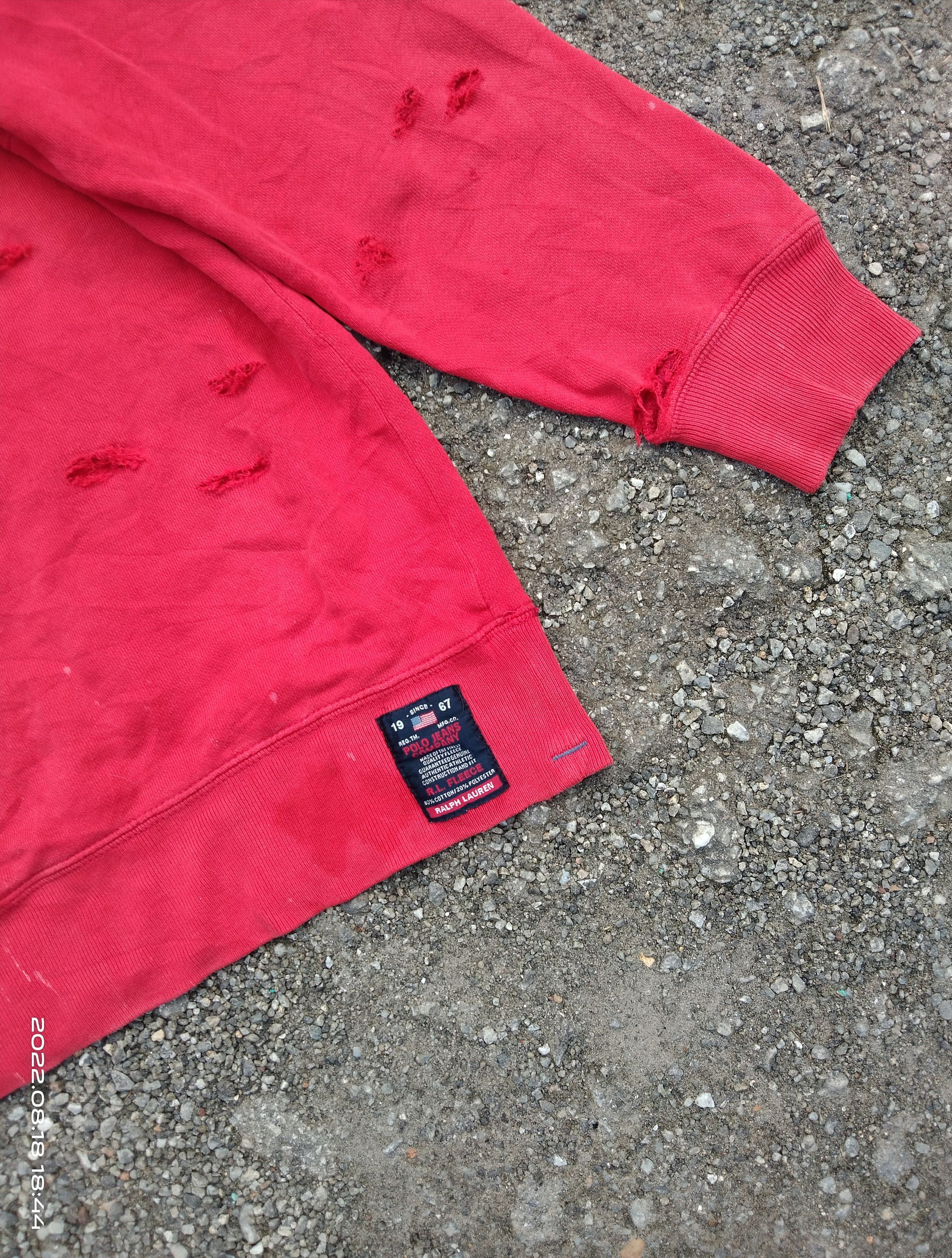 Polo Ralph Lauren × Vintage THRASHED🔥VINTAGE POLO RL SWEATSHIRT Size US S / EU 44-46 / 1 - 6 Thumbnail
