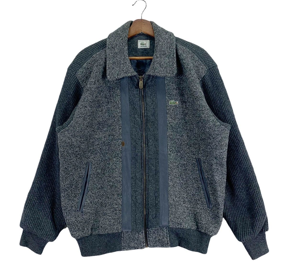 VINTAGE LACOSTE CASUAL MOD WOOL ZIPPER JACKET