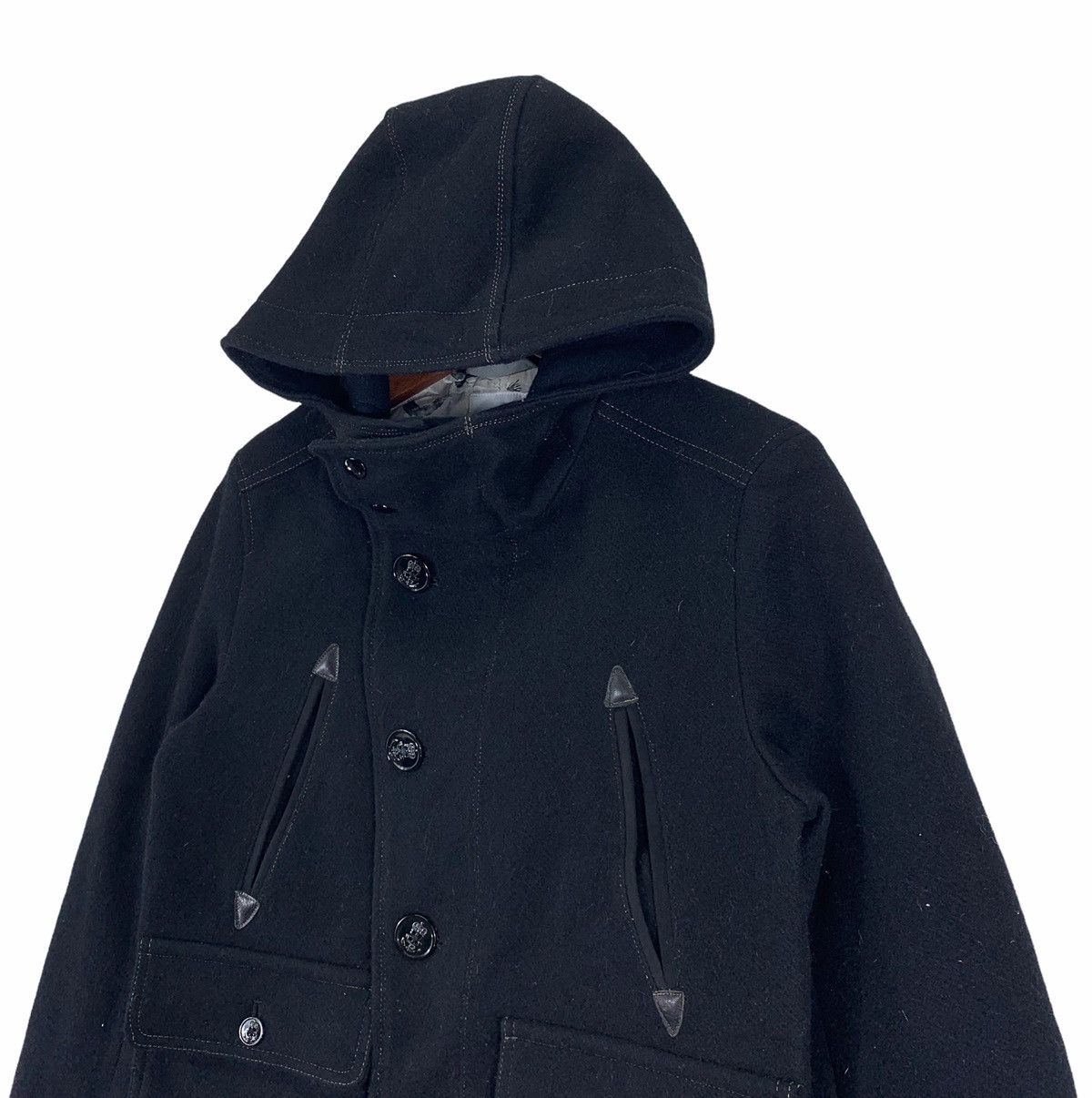 FACTOTUM × Issey Miyake × Japanese Brand VINTAGE FACTOTUM HOODIE WOOL COAT Size US M / EU 48-50 / 2 - 4 Thumbnail