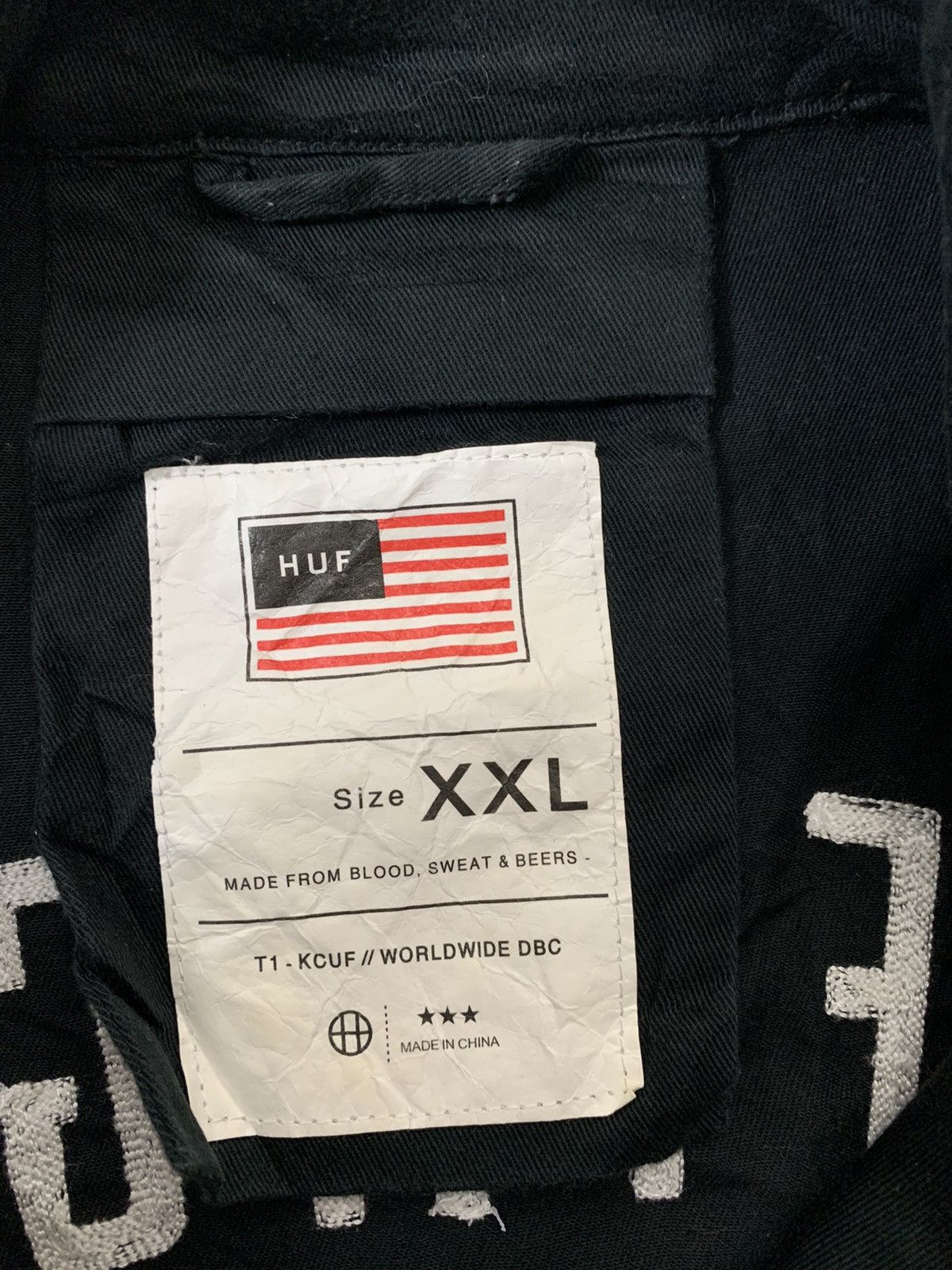 Huf Huf Mfg Co Spellout Shirt Jacket Size US XL / EU 56 / 4 - 5 Thumbnail