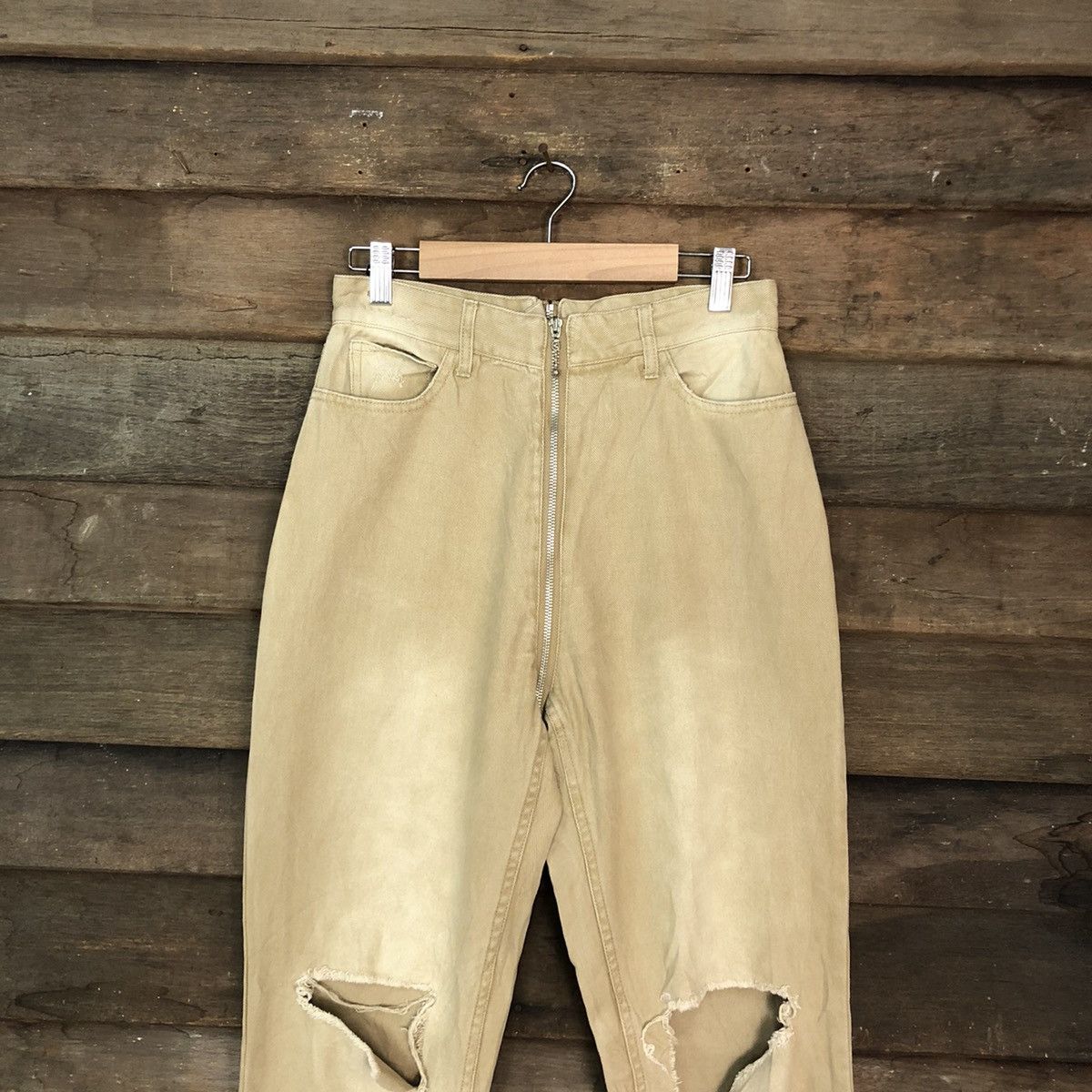 Japanese Brand Jouetie distressed faded Brown Tactical Cargo Pants #c1016 Size US 26 / EU 42 - 2 Thumbnail