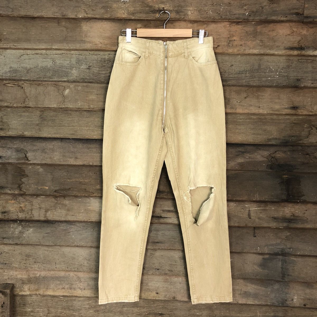 image of Jouetie Distressed Faded Brown Tactical Cargo Pants C1016, Men's (Size 26)