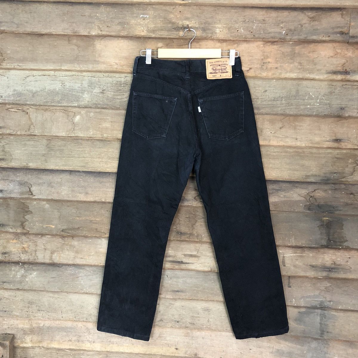 Levi's D 557 Levis Strauss Black Denim Jeans Pants #c1014 Size US 26 / EU 42 - 7 Thumbnail