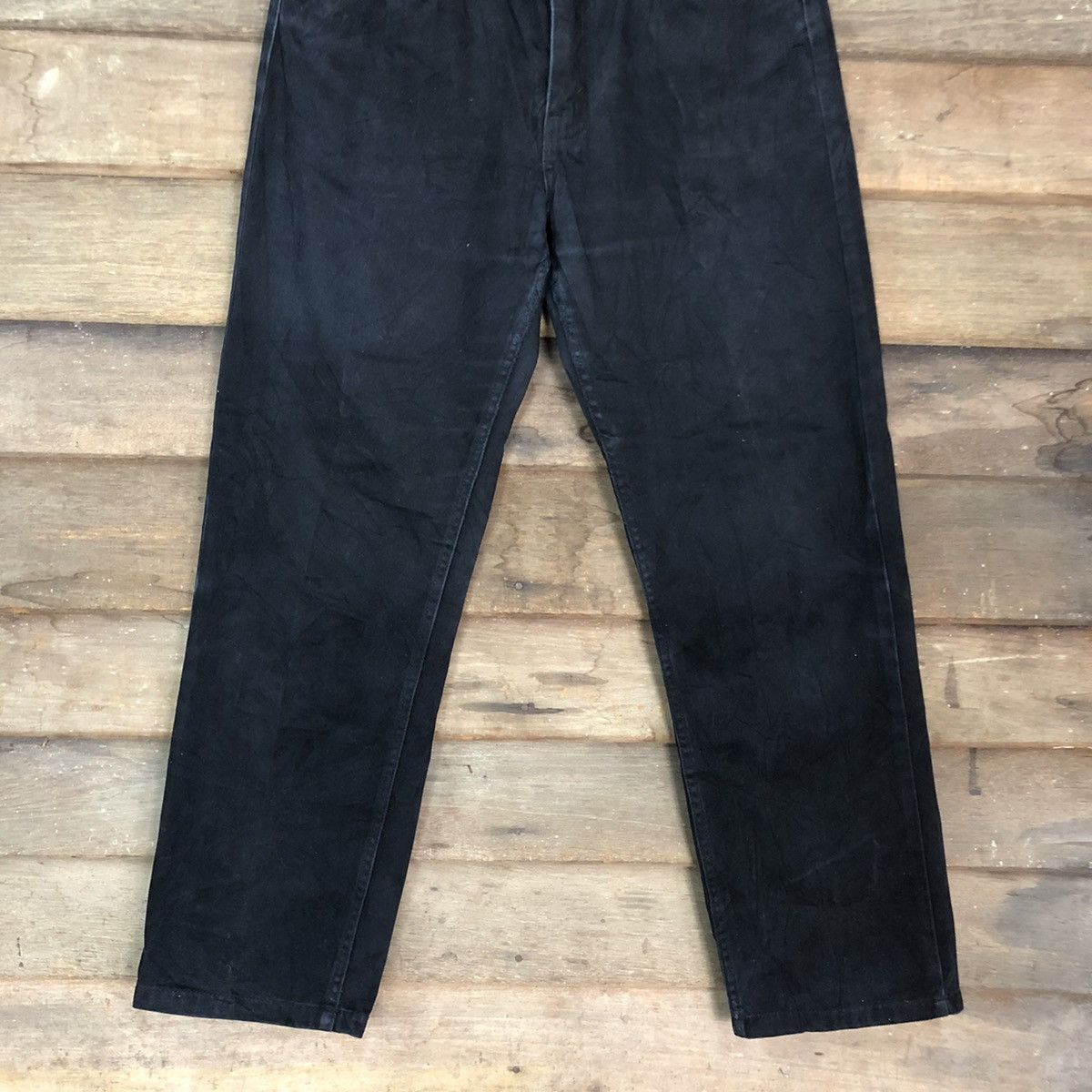 Levi's D 557 Levis Strauss Black Denim Jeans Pants #c1014 Size US 26 / EU 42 - 3 Thumbnail