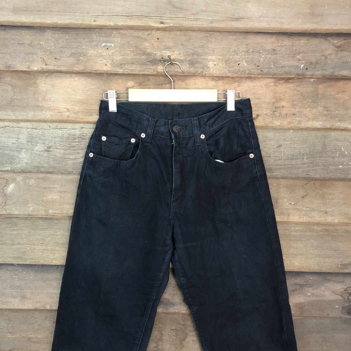 Levi's D 557 Levis Strauss Black Denim Jeans Pants #c1014 Size US 26 / EU 42 - 2 Thumbnail