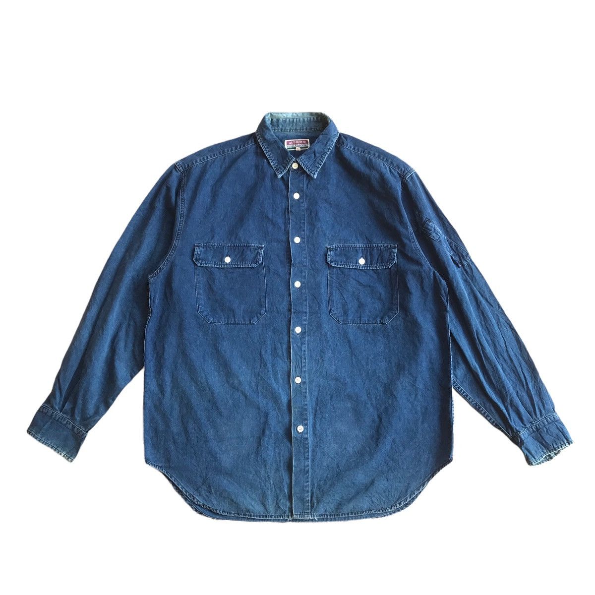 Nigel Cabourn Nigel Cabourn Blue Indigo Two Pocket Denim Shirts | Grailed