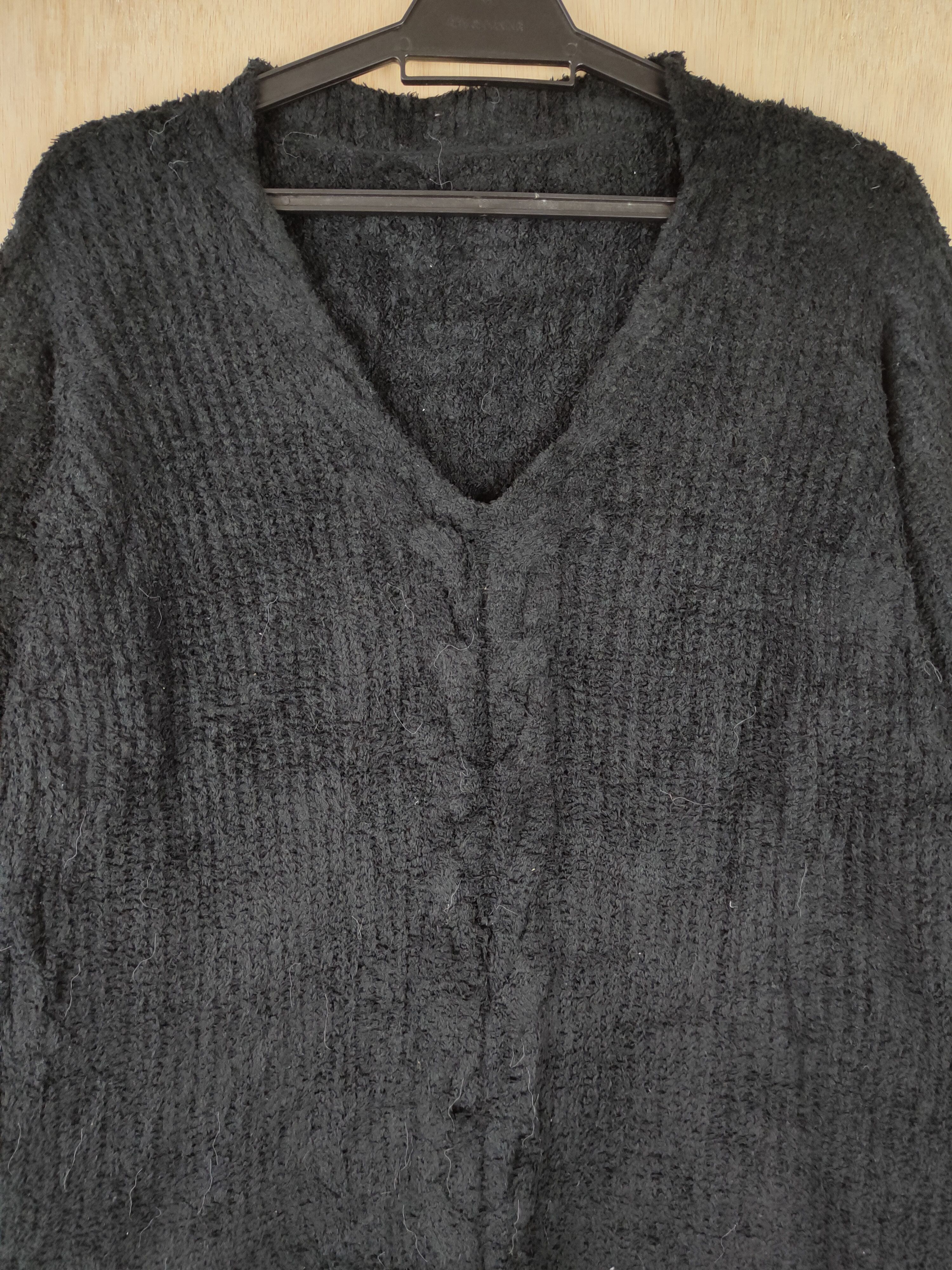 Japanese Brand × Other Japanese Brand Black Shag Shaggy Fur Mohair Knitwear #S285 Size XXL / US 16-18 / IT 52-54 - 2 Thumbnail