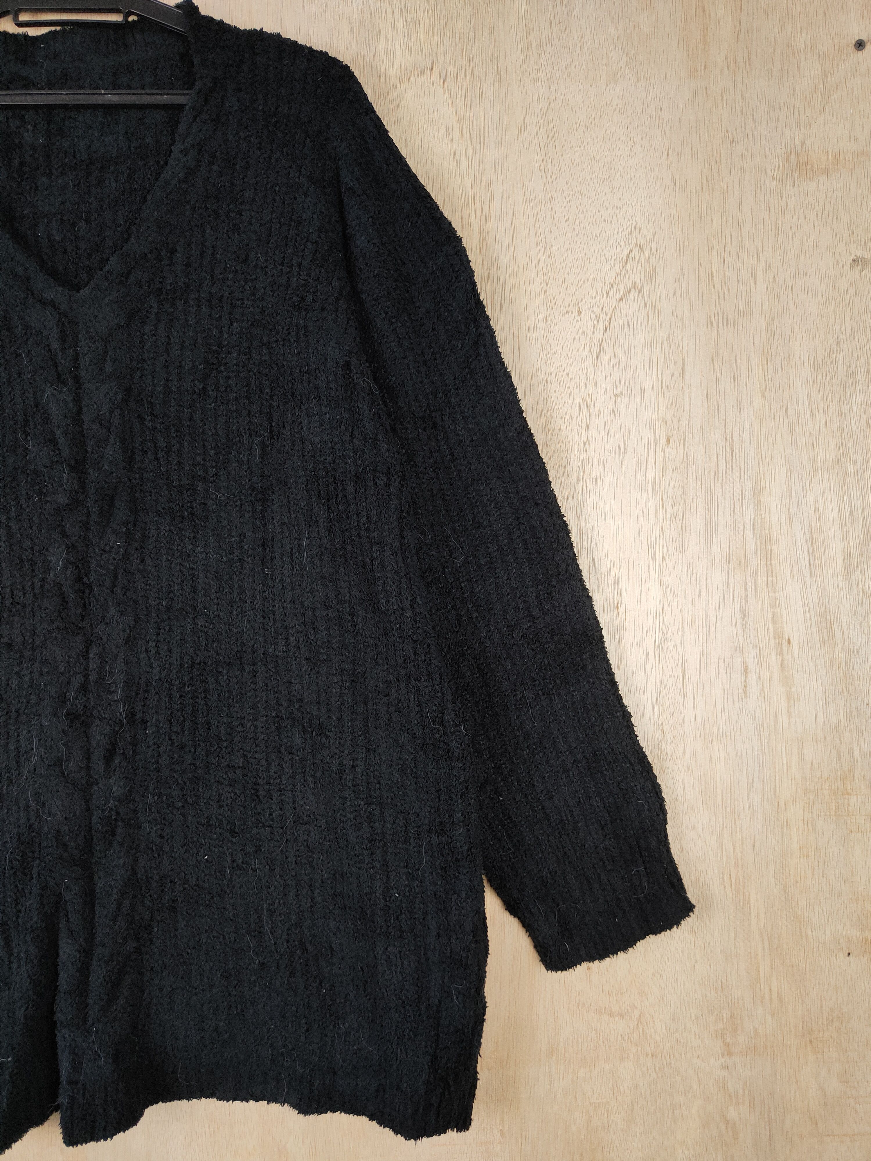 Japanese Brand × Other Japanese Brand Black Shag Shaggy Fur Mohair Knitwear #S285 Size XXL / US 16-18 / IT 52-54 - 4 Thumbnail